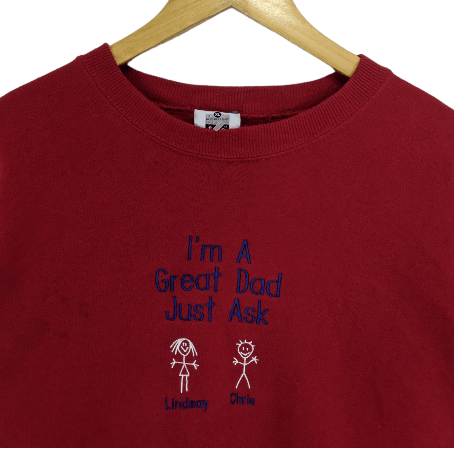 Lee Vintage 90's LEE Great Dad Happy Family Jumper Sweatshirt Size US XL / EU 56 / 4 - 4 Thumbnail
