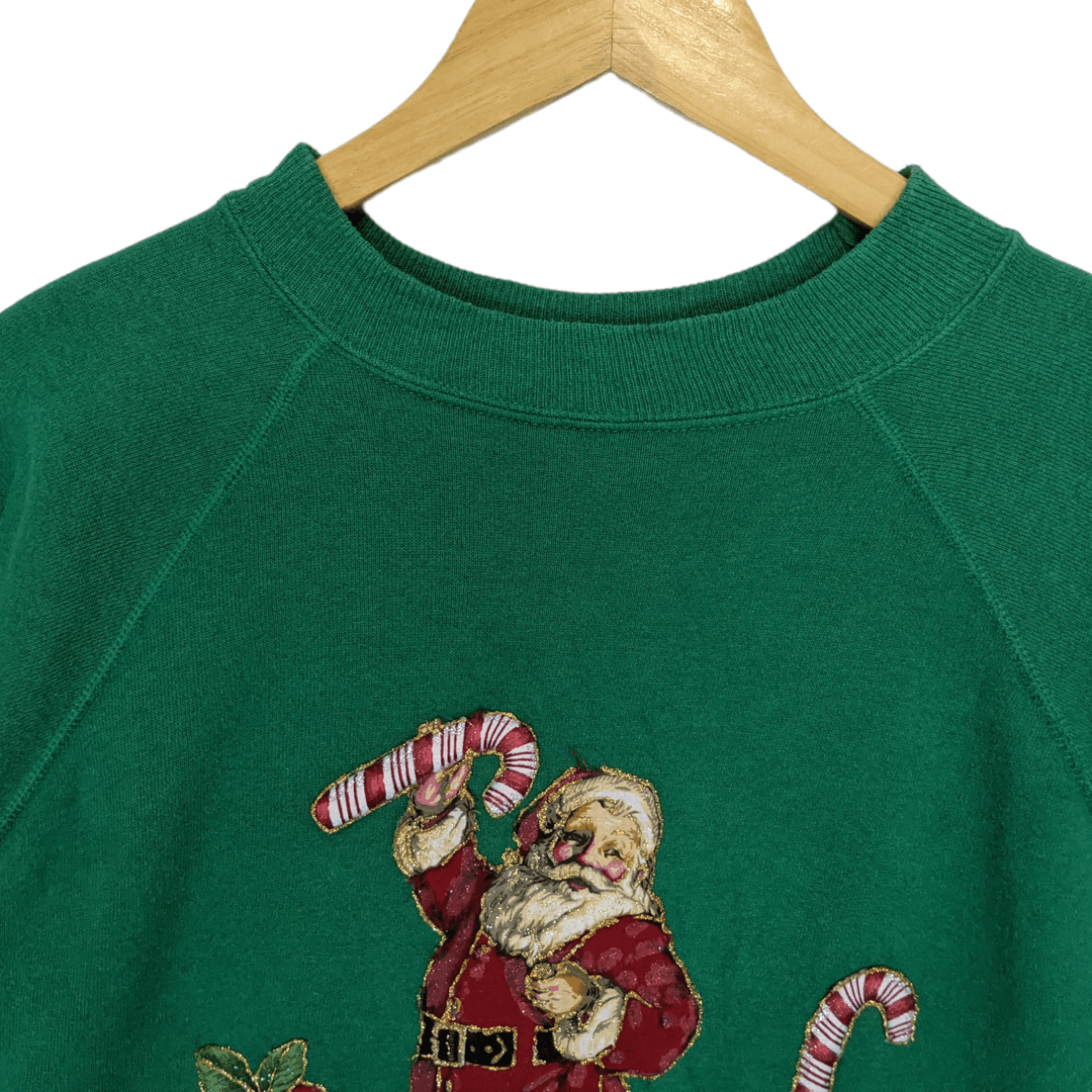 Hanes Vintage 90's HANES Santa Claus Christmas Jumper Sweatshirt Size US L / EU 52-54 / 3 - 4 Thumbnail