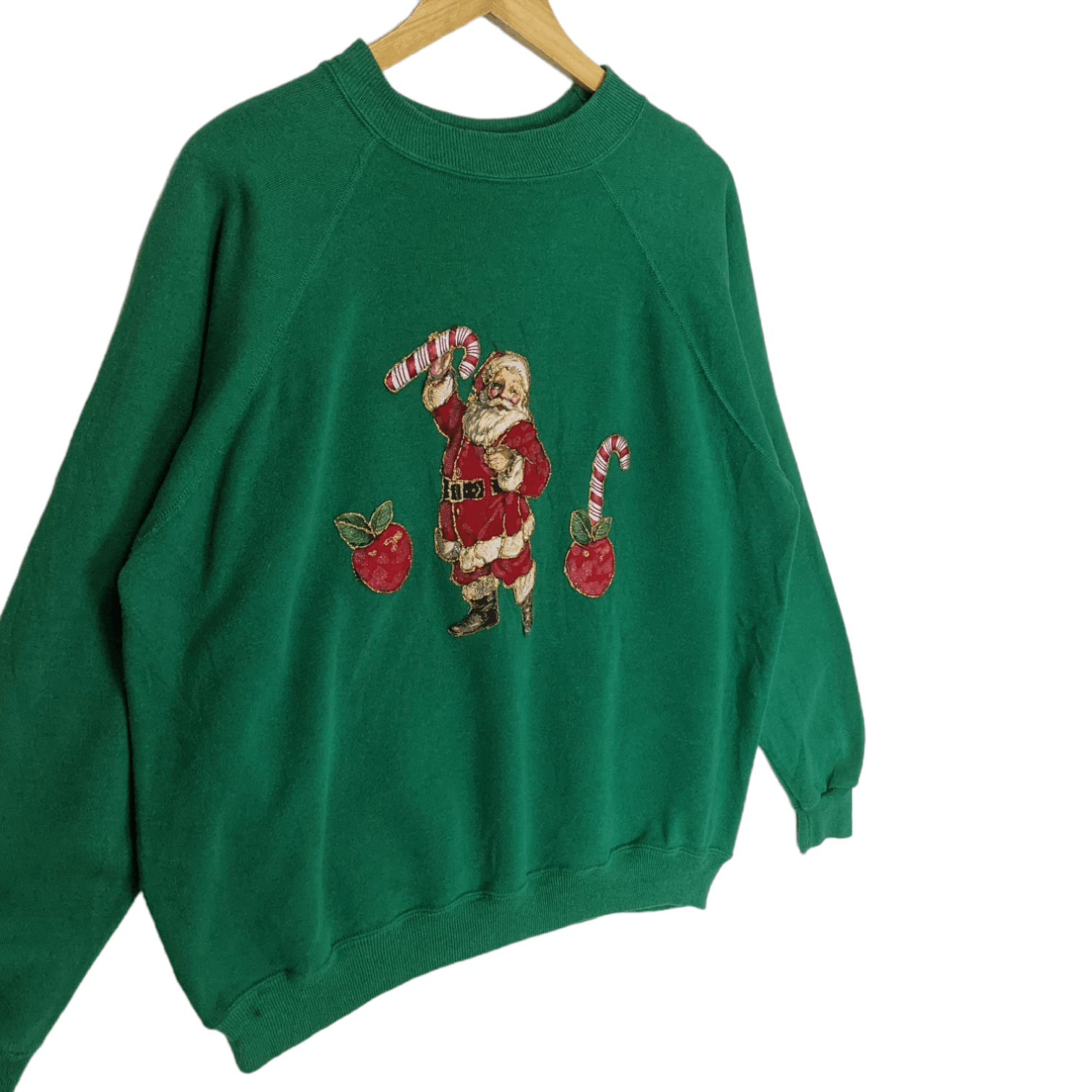 Hanes Vintage 90's HANES Santa Claus Christmas Jumper Sweatshirt Size US L / EU 52-54 / 3 - 3 Thumbnail