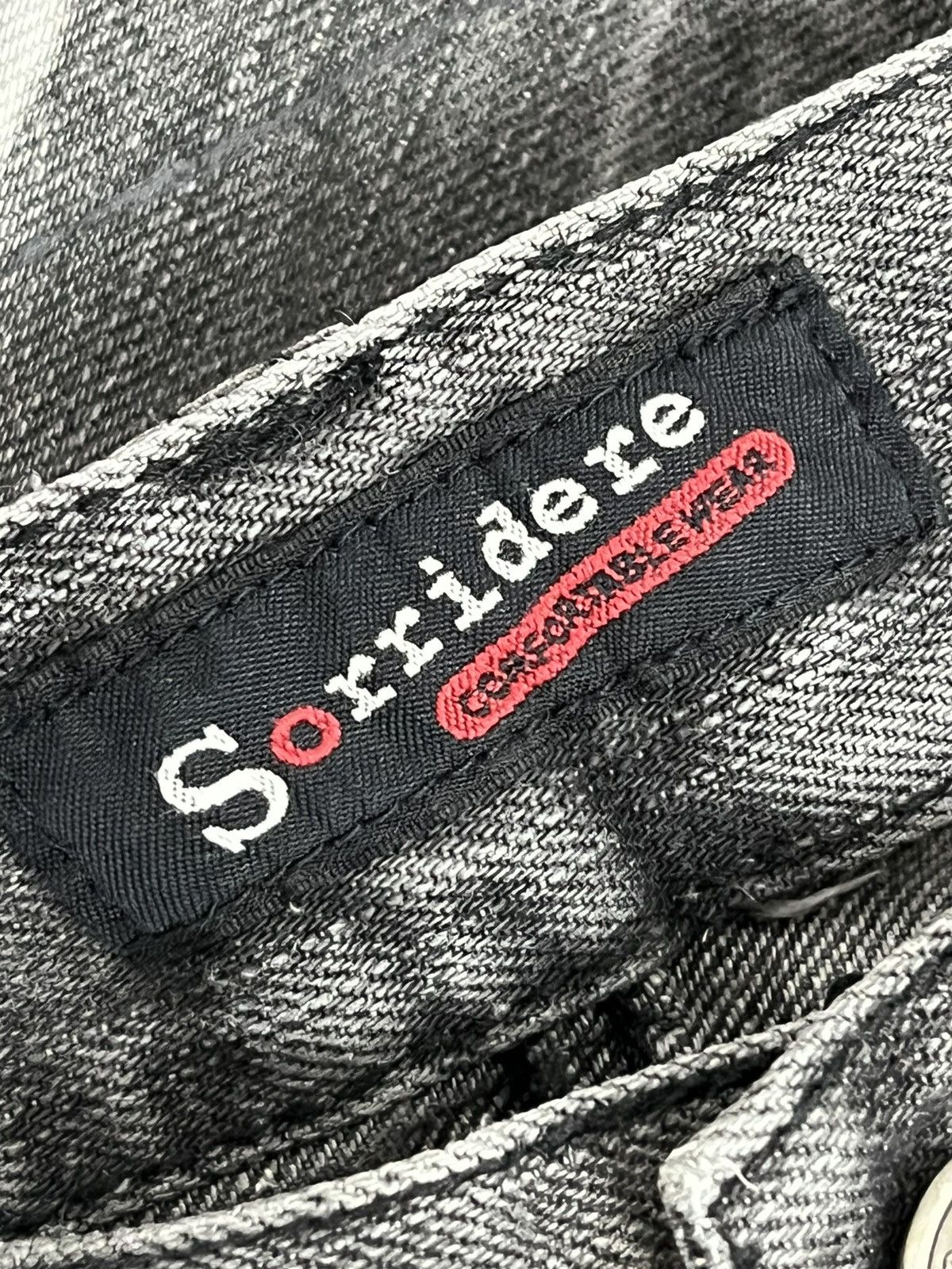 Japanese Brand × Tribal Streetwear Acid Wash Splash Punk Skull Heart Tribal Embroidered FLARE💥 Size US 30 / EU 46 - 16 Thumbnail