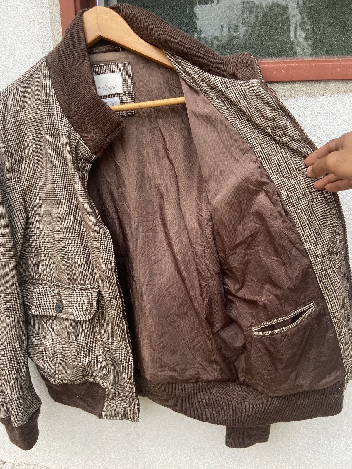 Beams Plus Beams Check Pattern Zip Up Wool Bomber Jacket Size US S / EU 44-46 / 1 - 6 Thumbnail