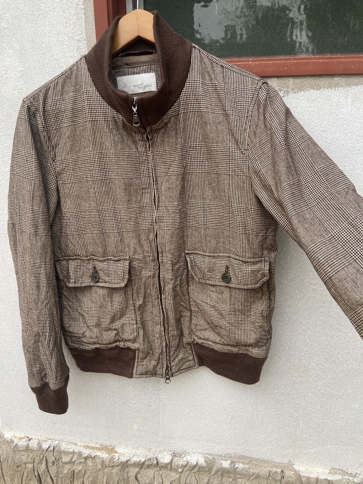 Beams Plus Beams Check Pattern Zip Up Wool Bomber Jacket Size US S / EU 44-46 / 1 - 4 Thumbnail