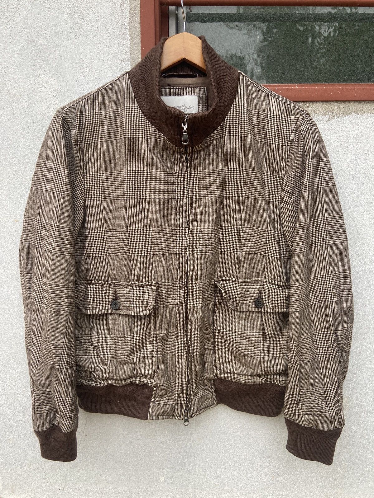 Beams Plus Beams Check Pattern Zip Up Wool Bomber Jacket Size US S / EU 44-46 / 1 - 1 Thumbnail