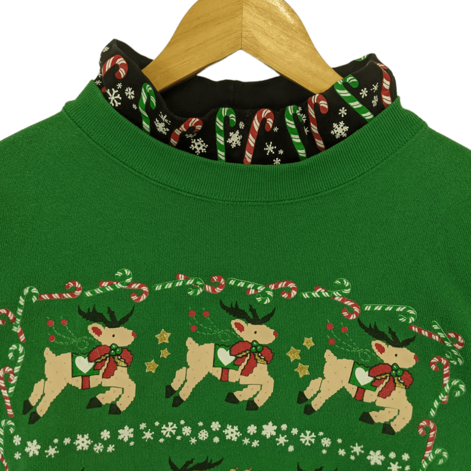Tultex Vintage 90's TULTEX Santa Claus Reindeer Rudolph Sweatshirt Size US S / EU 44-46 / 1 - 4 Thumbnail