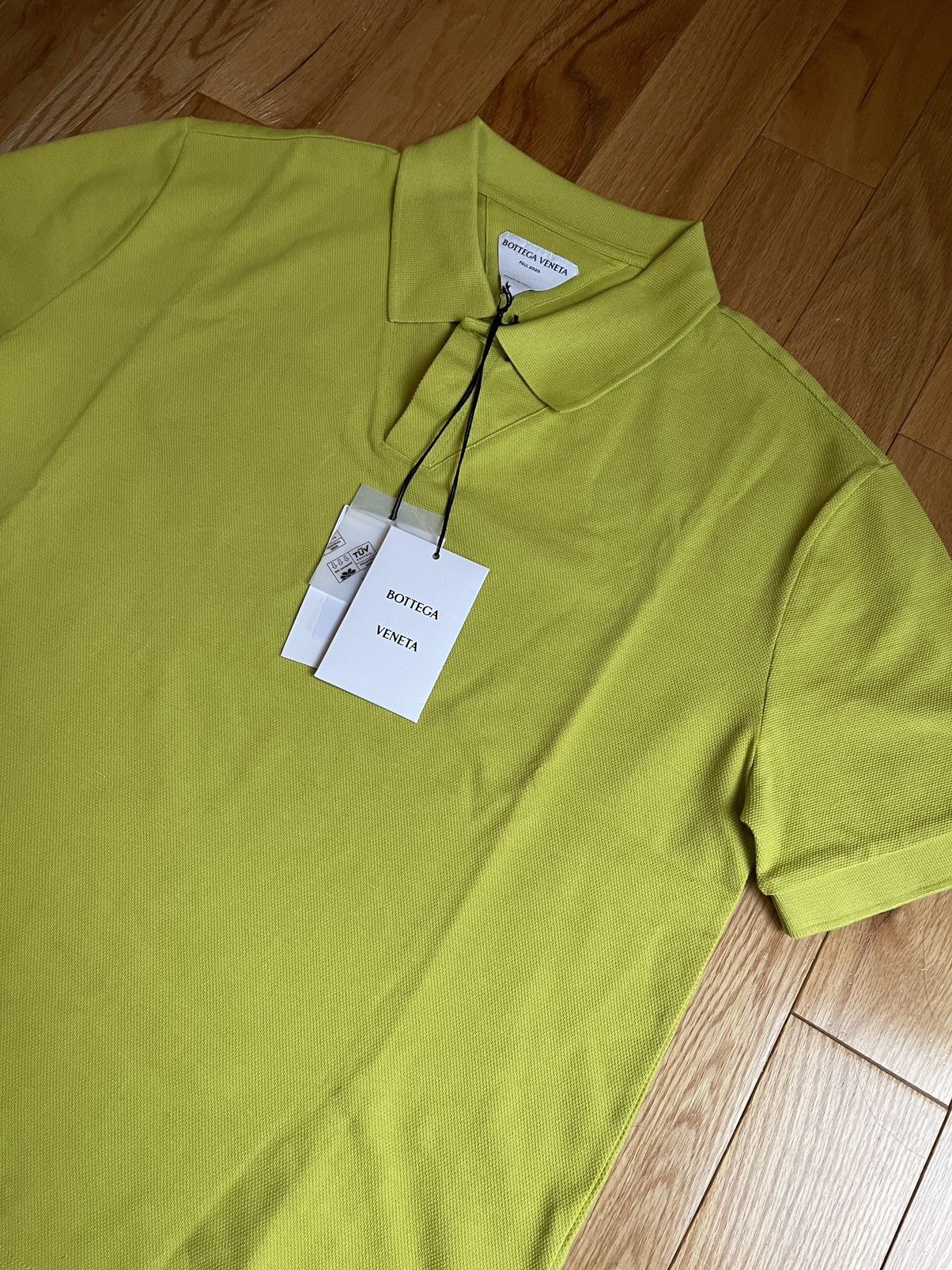 Bottega Veneta FW20 Bottega Veneta Dry Piquet Polo Kiwi Size US XL / EU 56 / 4 - 3 Thumbnail