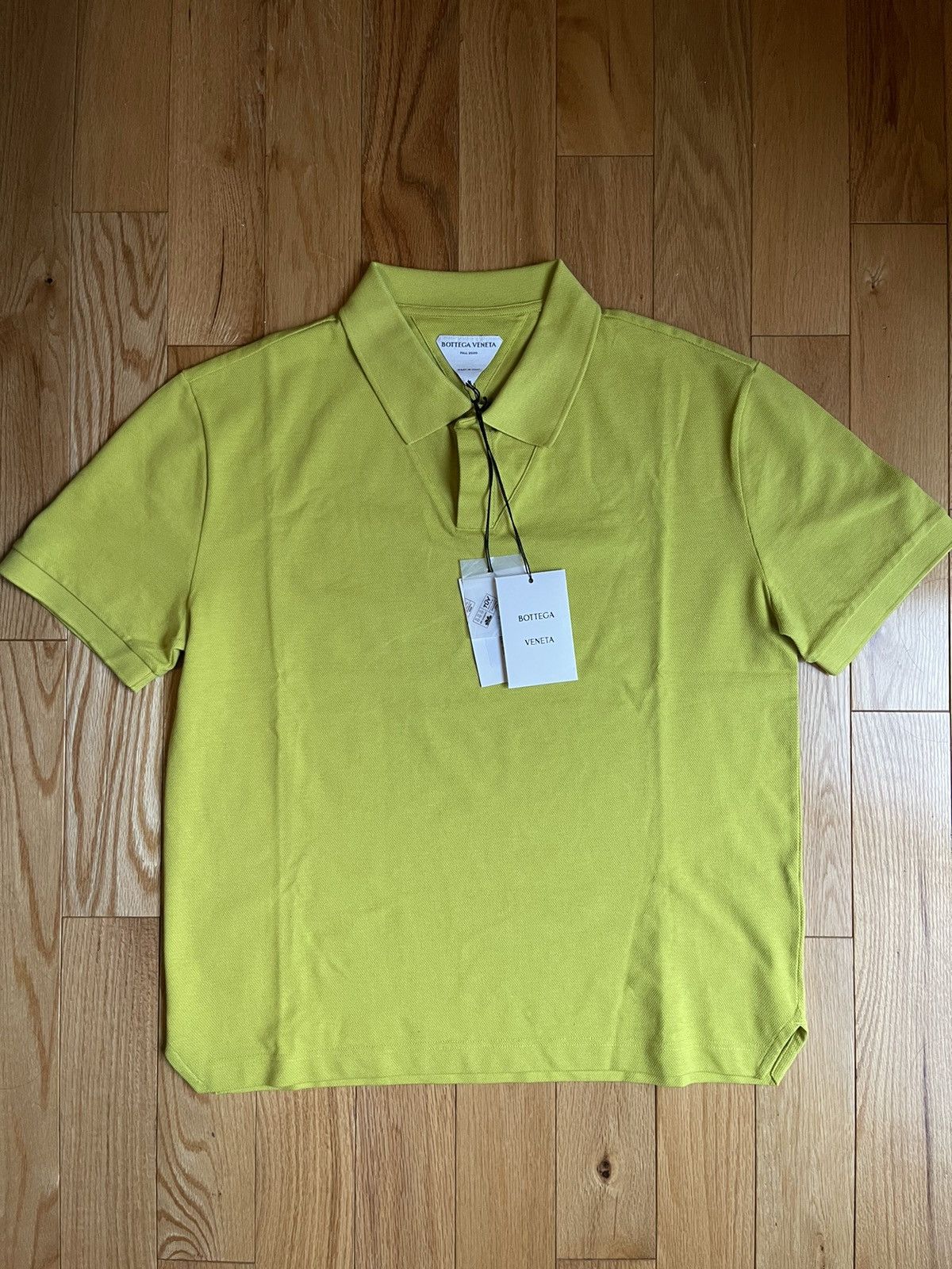 Bottega Veneta FW20 Bottega Veneta Dry Piquet Polo Kiwi Size US XL / EU 56 / 4 - 1 Thumbnail