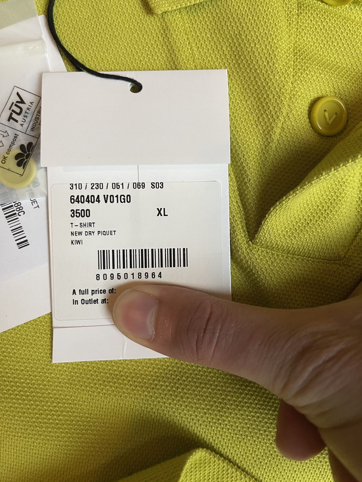 Bottega Veneta FW20 Bottega Veneta Dry Piquet Polo Kiwi Size US XL / EU 56 / 4 - 5 Thumbnail
