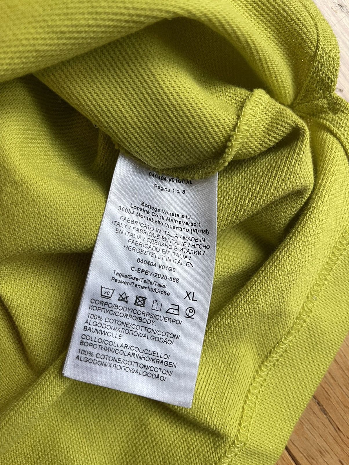 Bottega Veneta FW20 Bottega Veneta Dry Piquet Polo Kiwi Size US XL / EU 56 / 4 - 4 Thumbnail