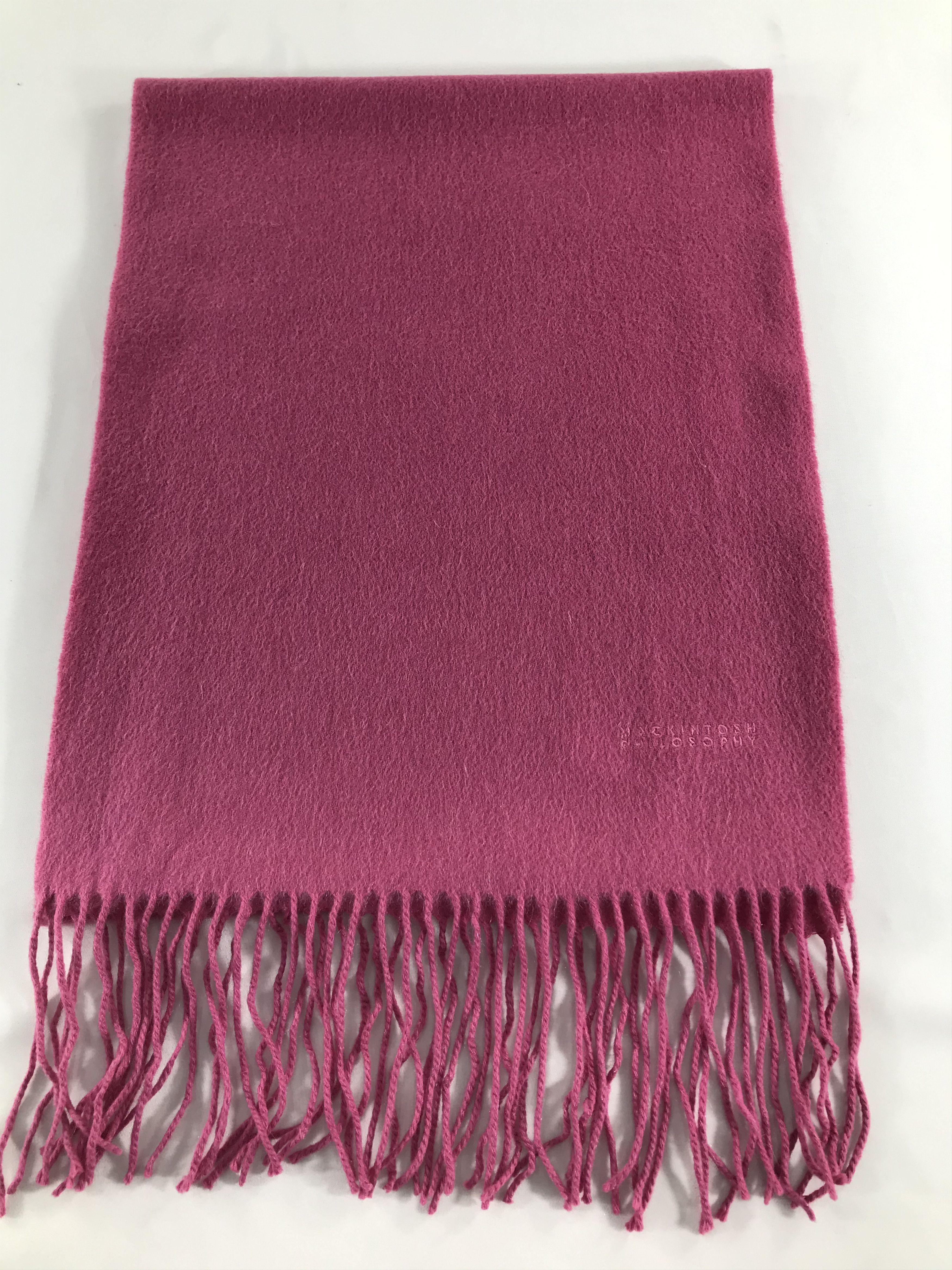 Mackintosh Mackintosh Philosophy Pink Cashmere Scarf Muffler V546 Size ONE SIZE - 2 Thumbnail