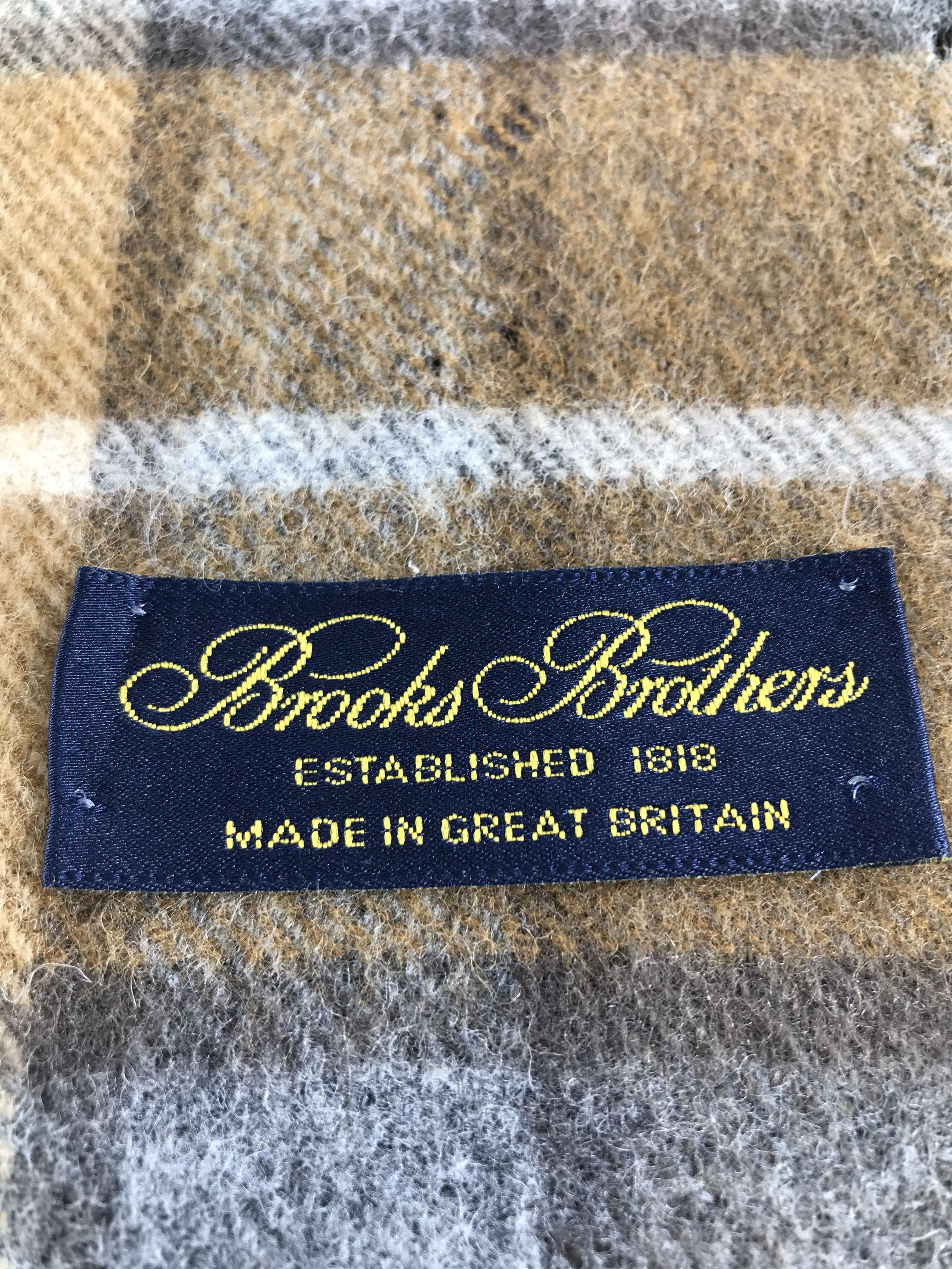 Brooks Brothers Brooks Brothers Tartan Wool Scarf Muffler V532 Size ONE SIZE - 4 Thumbnail