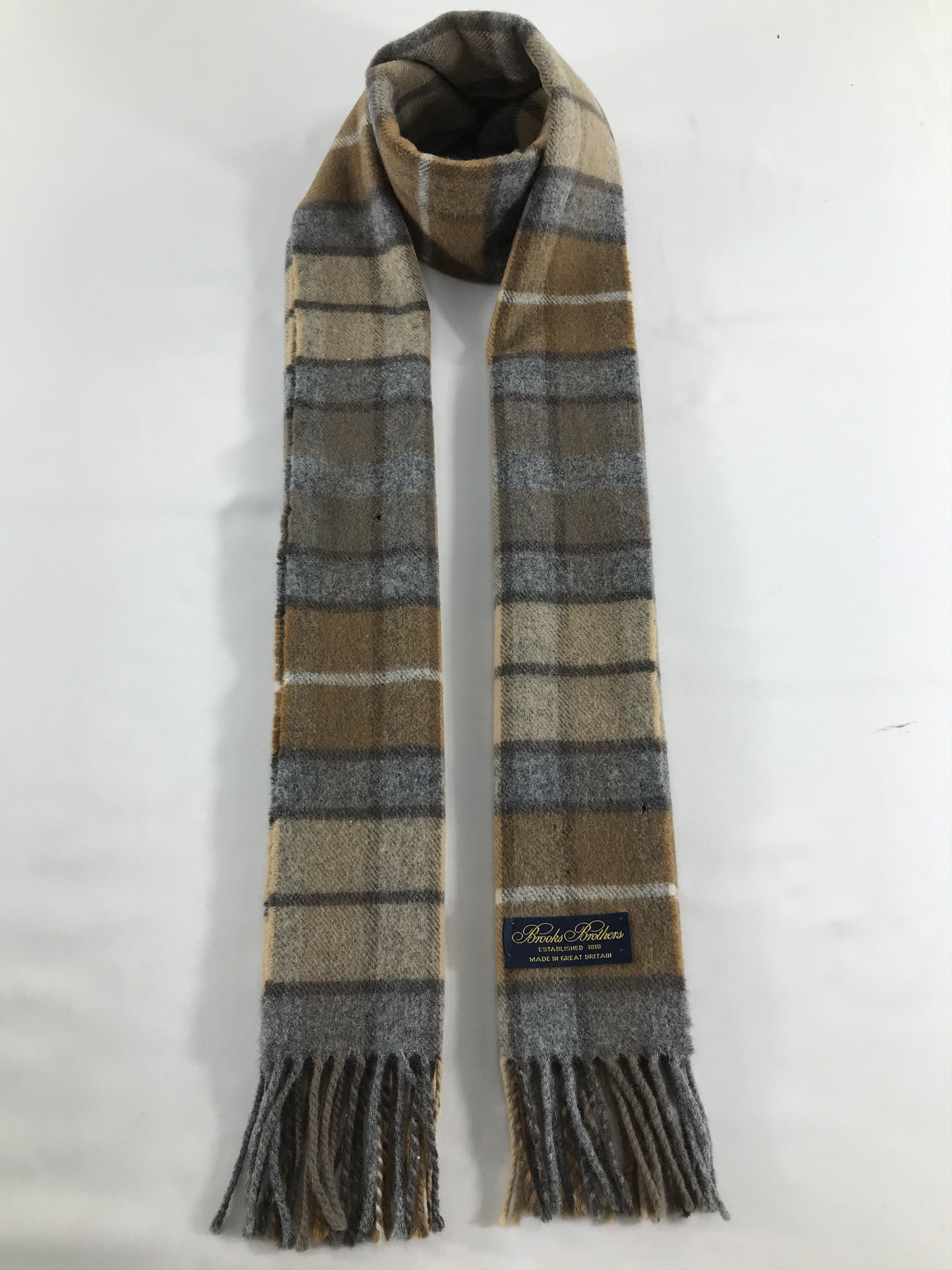 Brooks Brothers Brooks Brothers Tartan Wool Scarf Muffler V532 Size ONE SIZE - 2 Thumbnail