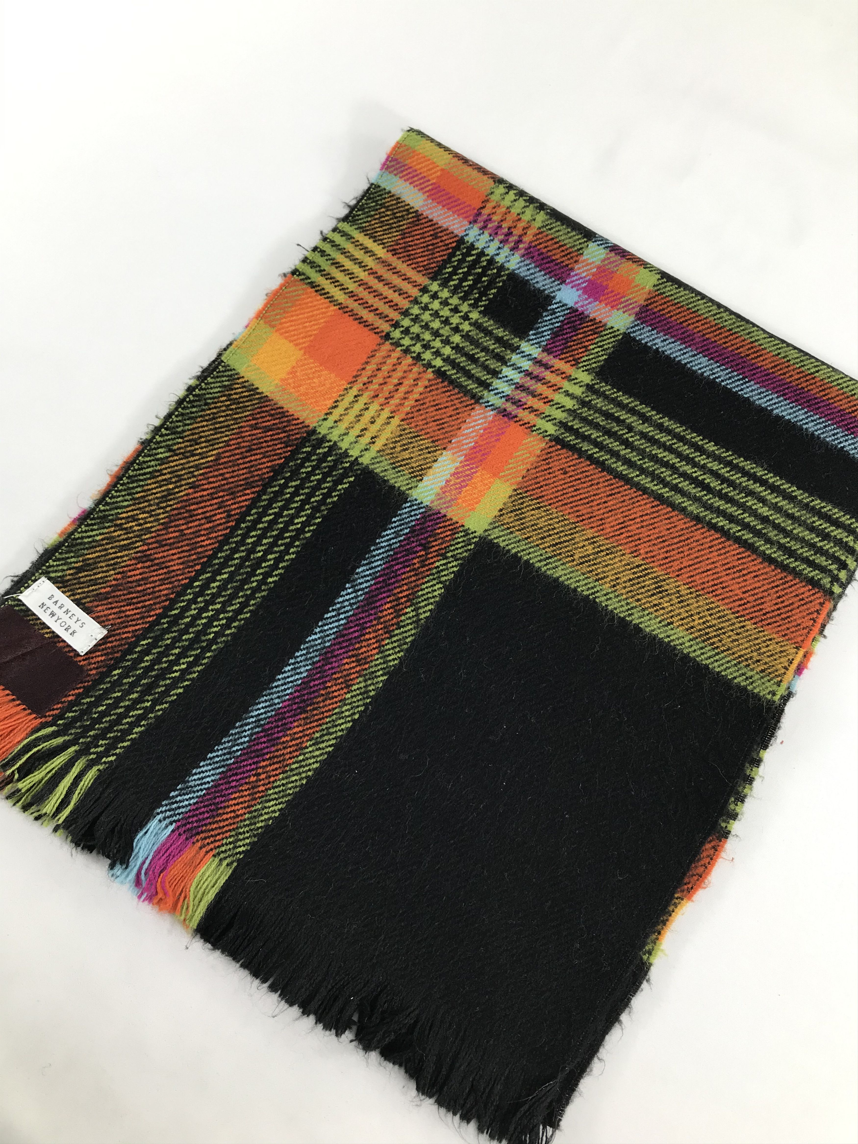 Barneys New York Barneys New York Multicolor Wool Scarf Muffler V541 Size ONE SIZE - 3 Thumbnail