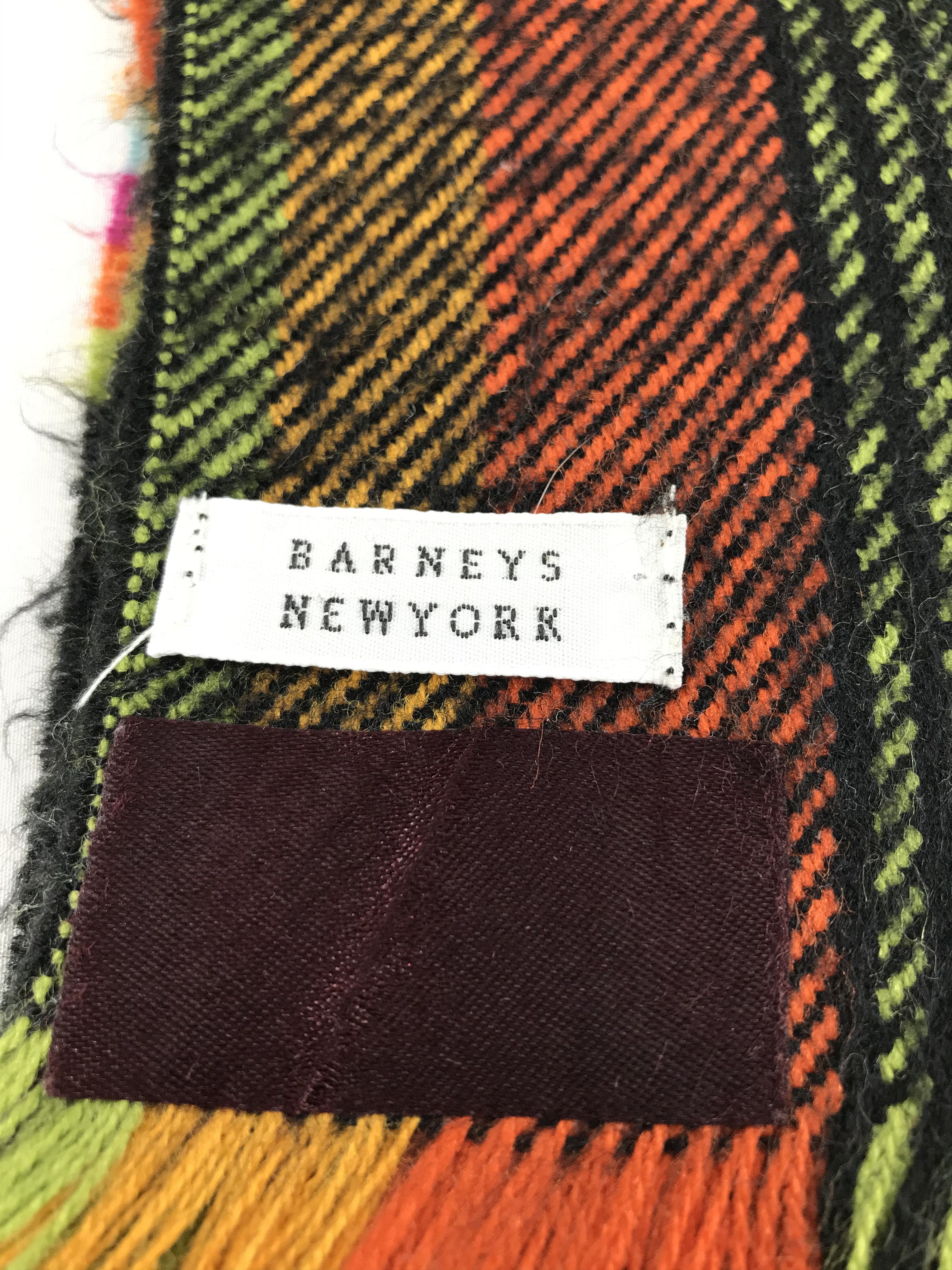 Barneys New York Barneys New York Multicolor Wool Scarf Muffler V541 Size ONE SIZE - 4 Thumbnail