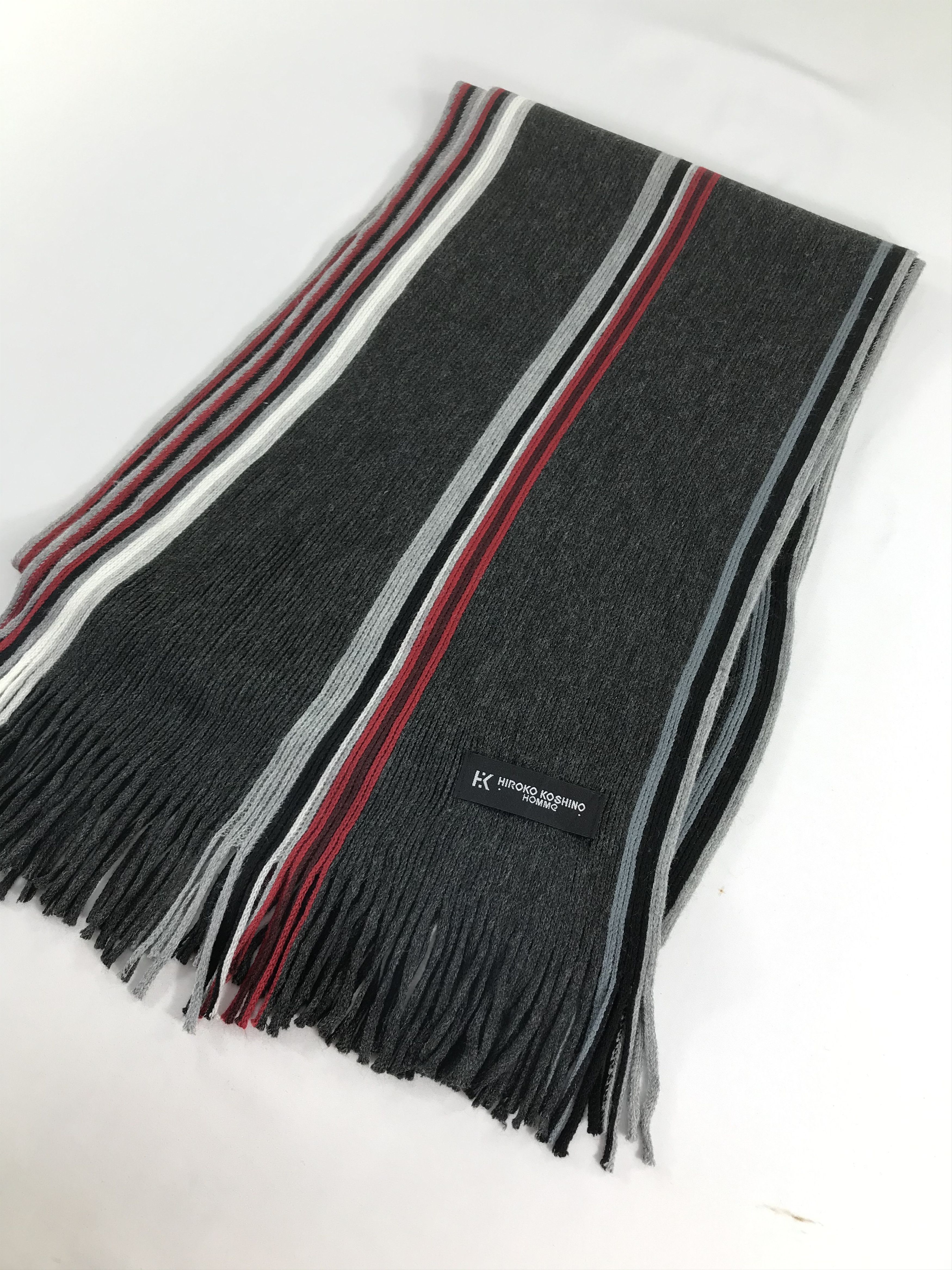 Hiroko Koshino Homme Hiroko Koshino Hommme Wool Scarf Muffler V508 Size ONE SIZE - 2 Thumbnail