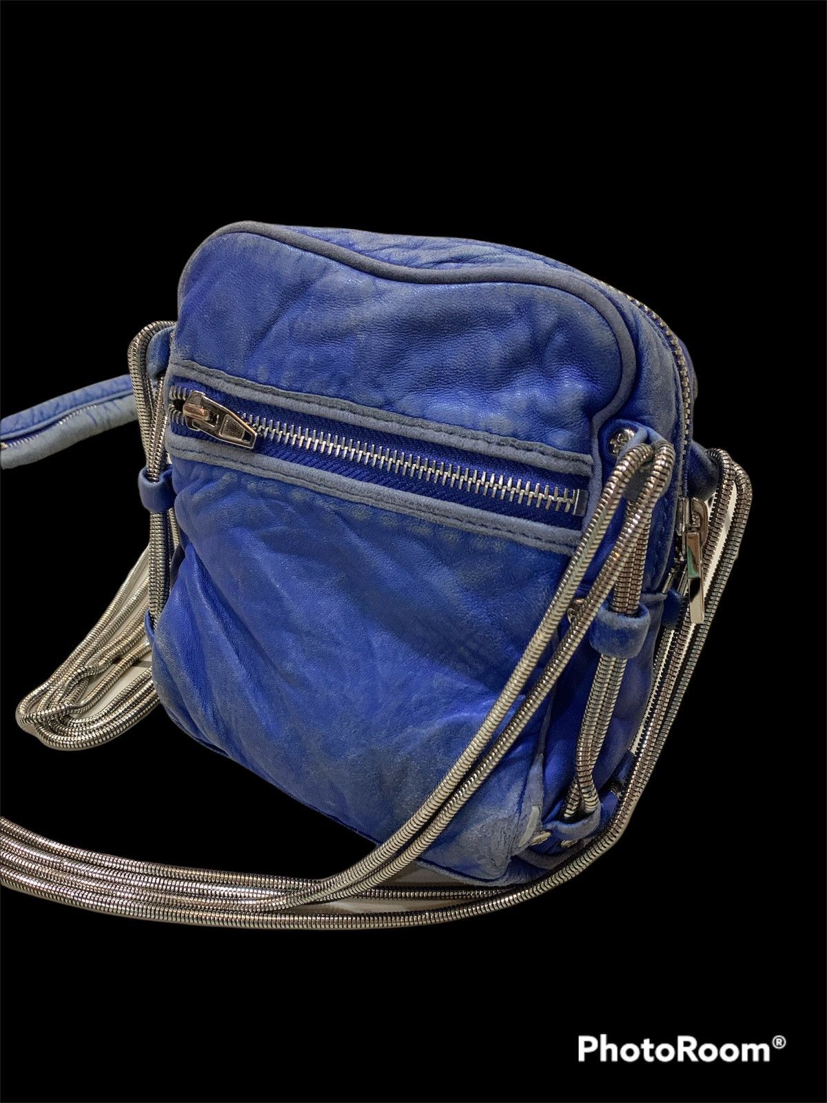 Alexander Wang ALEXANDER WANG BRENDA BAG BLUE LEATHER CHAIN CROSSBODY Size ONE SIZE - 6 Thumbnail