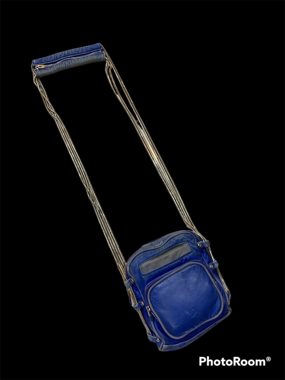 Alexander Wang Brenda Bag Blue Leather Chain Crossbody, Women's