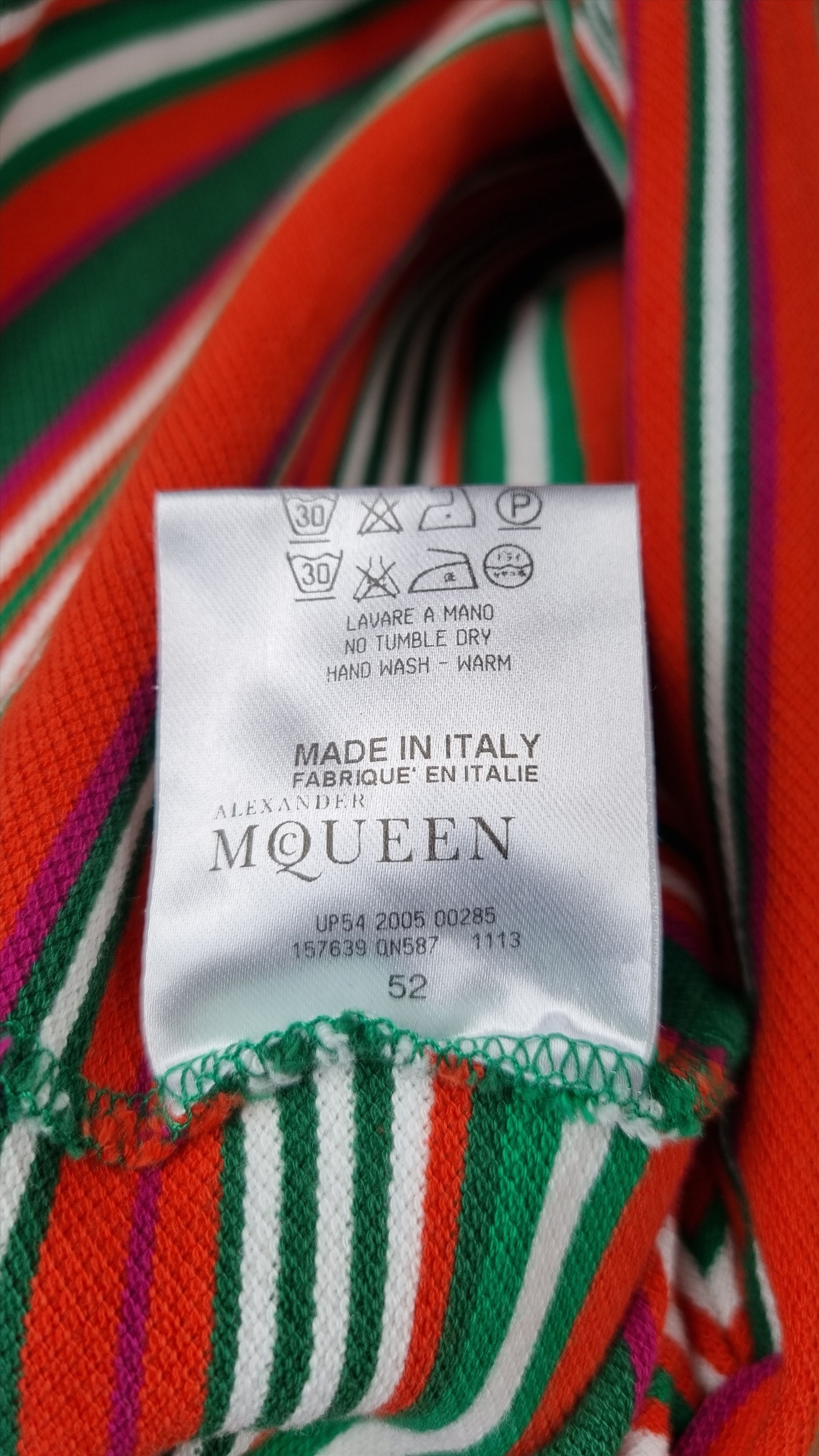 Alexander McQueen Rare Alexander McQueen Striped Multicolor Polo Shirt Size US L / EU 52-54 / 3 - 9 Thumbnail
