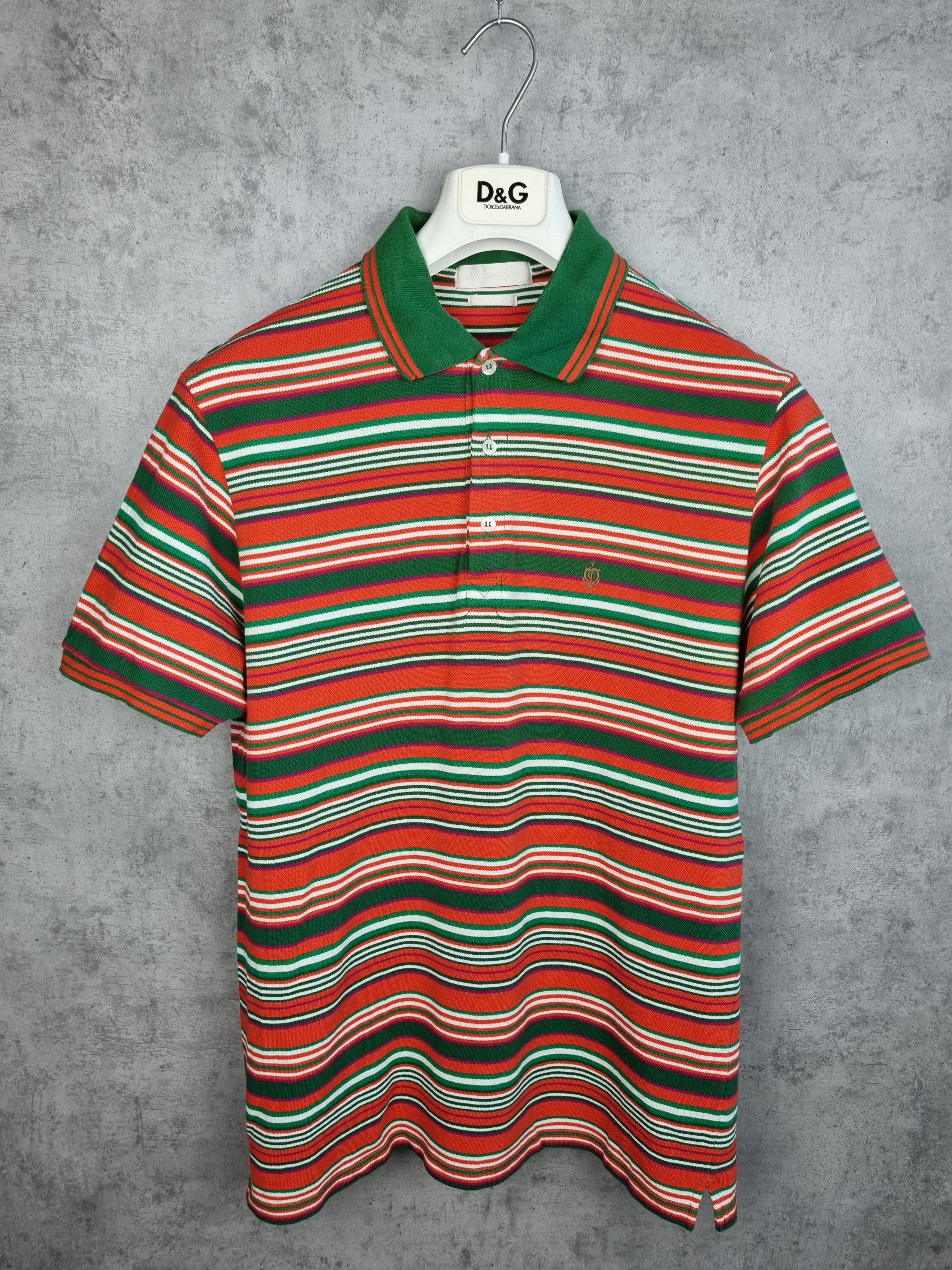 Alexander McQueen Rare Alexander McQueen Striped Multicolor Polo Shirt Size US L / EU 52-54 / 3 - 12 Thumbnail