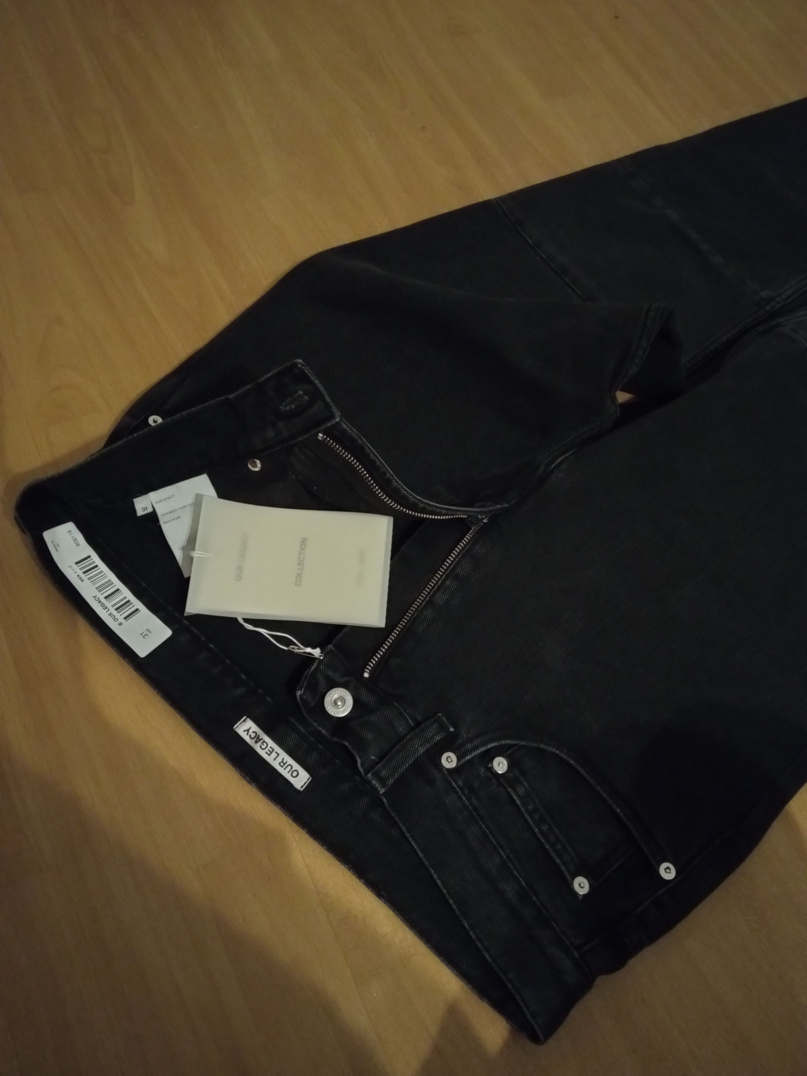 Our Legacy Extended Third Cut Washed Black Straight Jeans 31 Size US 31 - 4 Thumbnail