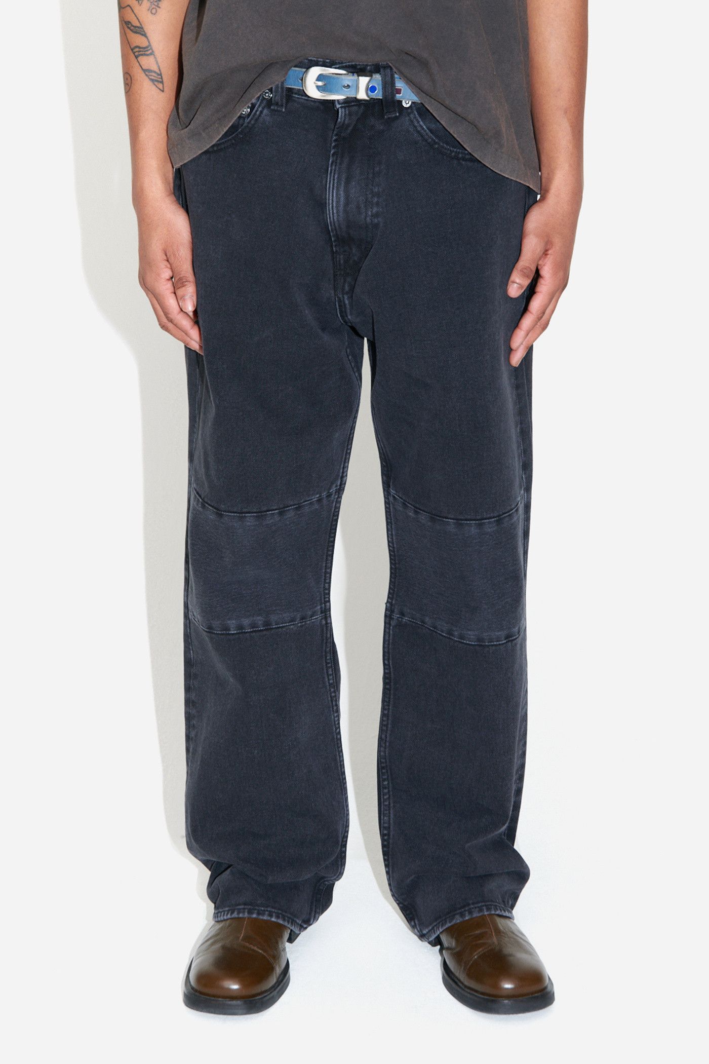 Our Legacy Extended Third Cut Washed Black Straight Jeans 31 Size US 31 - 1 Thumbnail