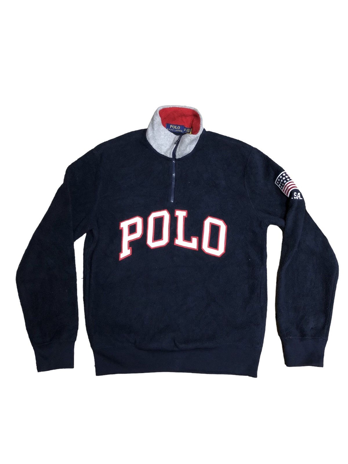 Polo Ralph Lauren × Vintage POLO RL POLAR FLEECE 1/4 ZIP PULLOVER Size US XS / EU 42 / 0 - 1 Thumbnail