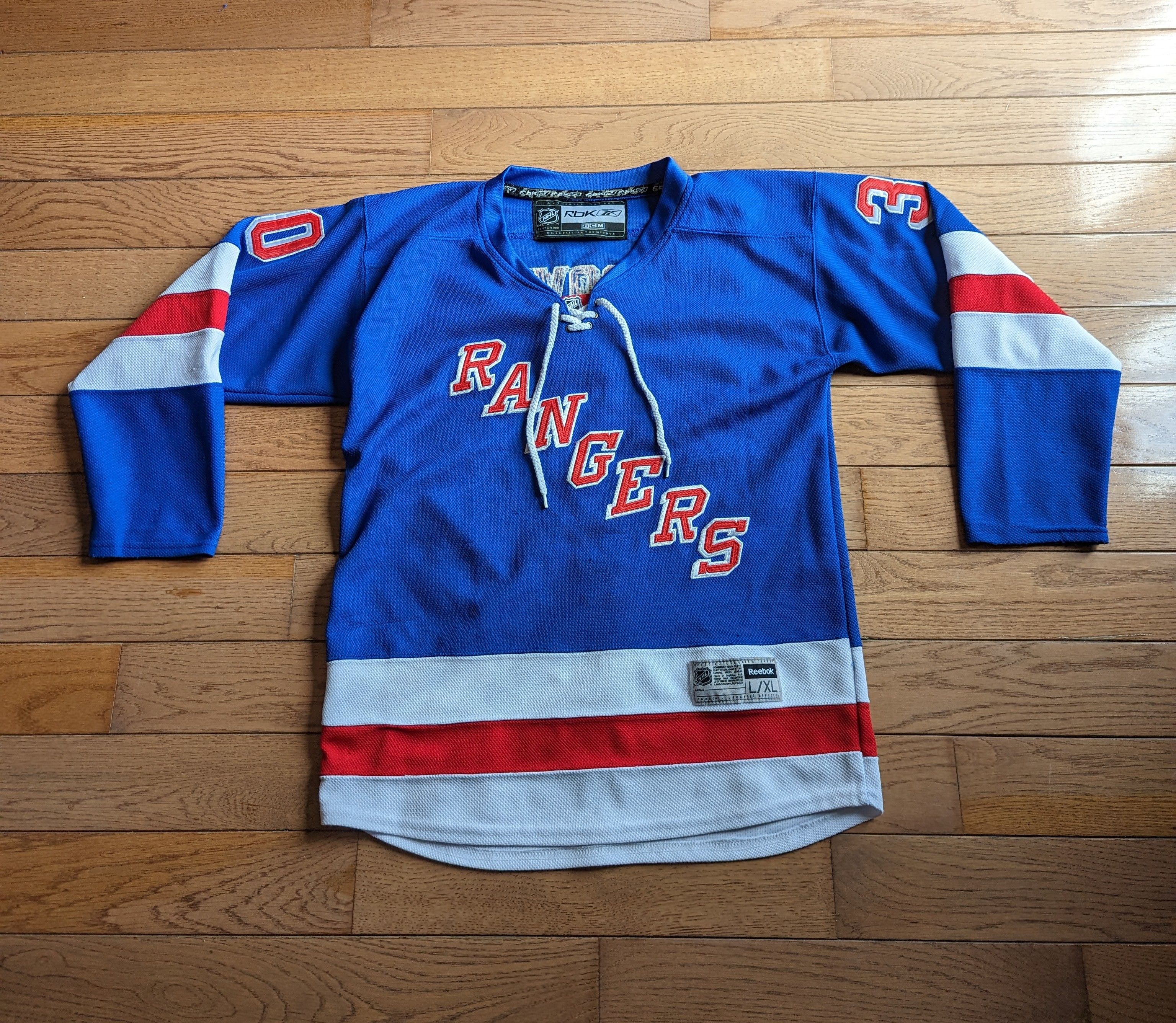 VTG New York Rangers Nhl Centre Ice Jersey Blue Mens XL 