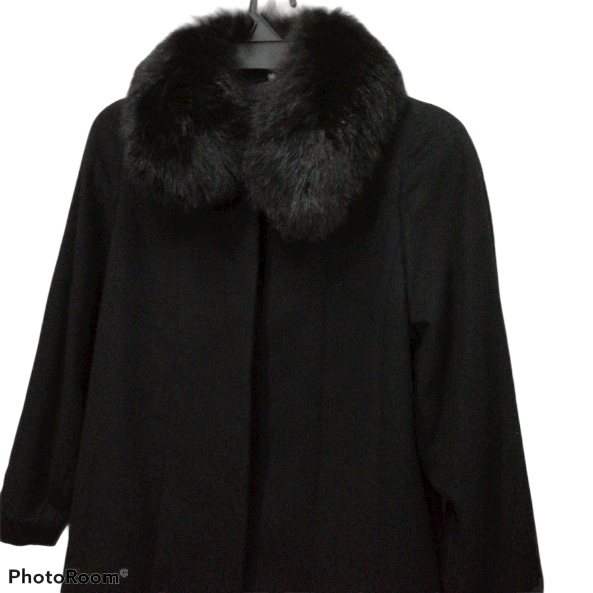 Japanese Brand CASHMERE BLACK WOOL COAT Size US L / EU 52-54 / 3 - 4 Thumbnail