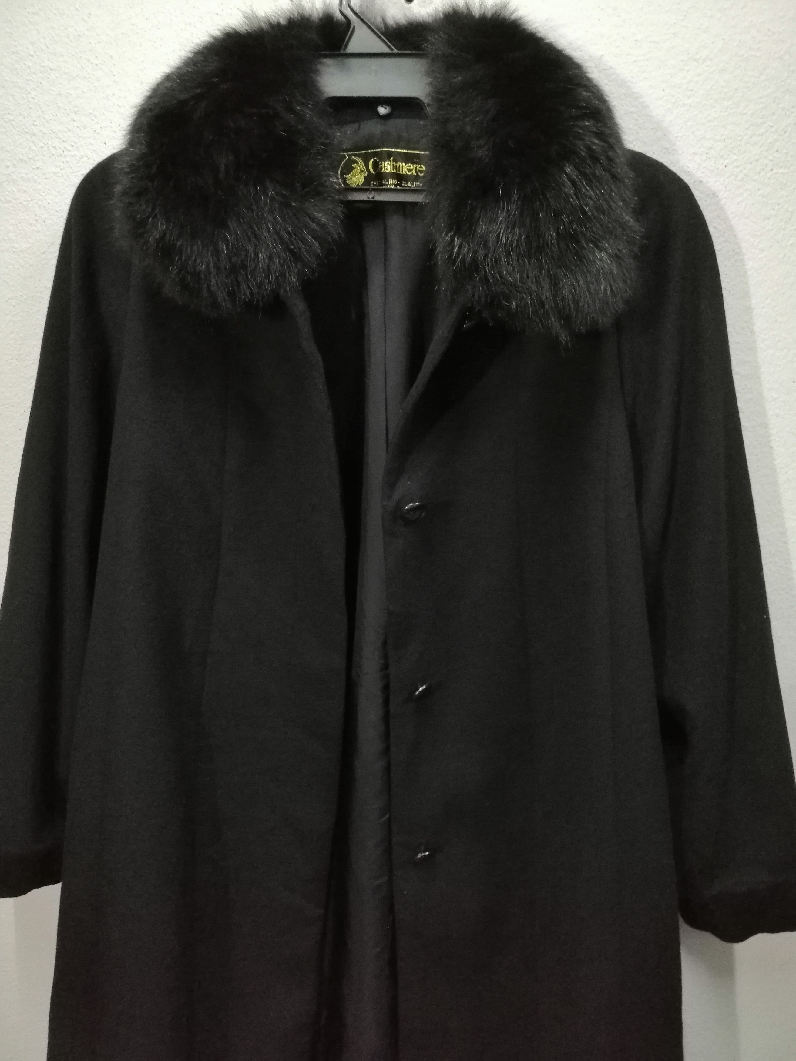 Japanese Brand CASHMERE BLACK WOOL COAT Size US L / EU 52-54 / 3 - 5 Thumbnail