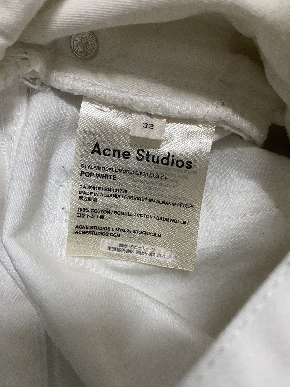 Acne Studios × Vintage Steals‼️Vintage Acne Studios Pop White Denim Jeans Size 28" / US 6 / IT 42 - 4 Thumbnail