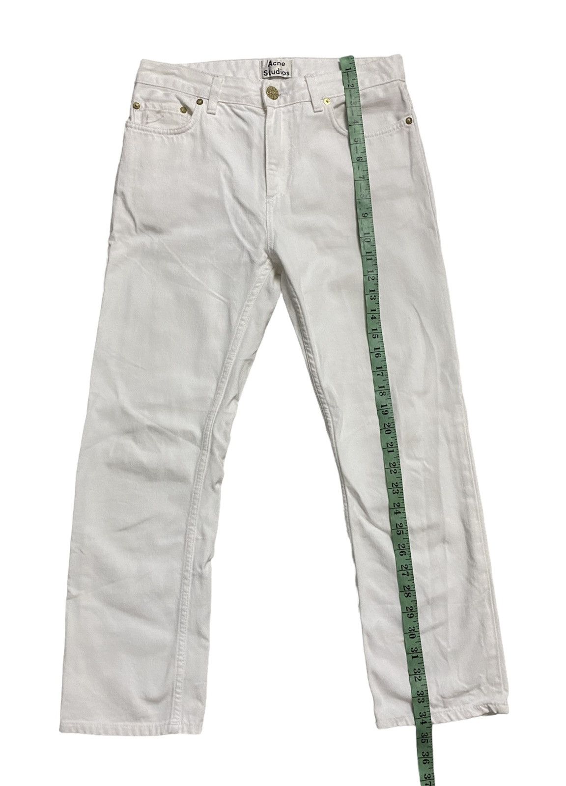 Acne Studios × Vintage Steals‼️Vintage Acne Studios Pop White Denim Jeans Size 28" / US 6 / IT 42 - 8 Thumbnail