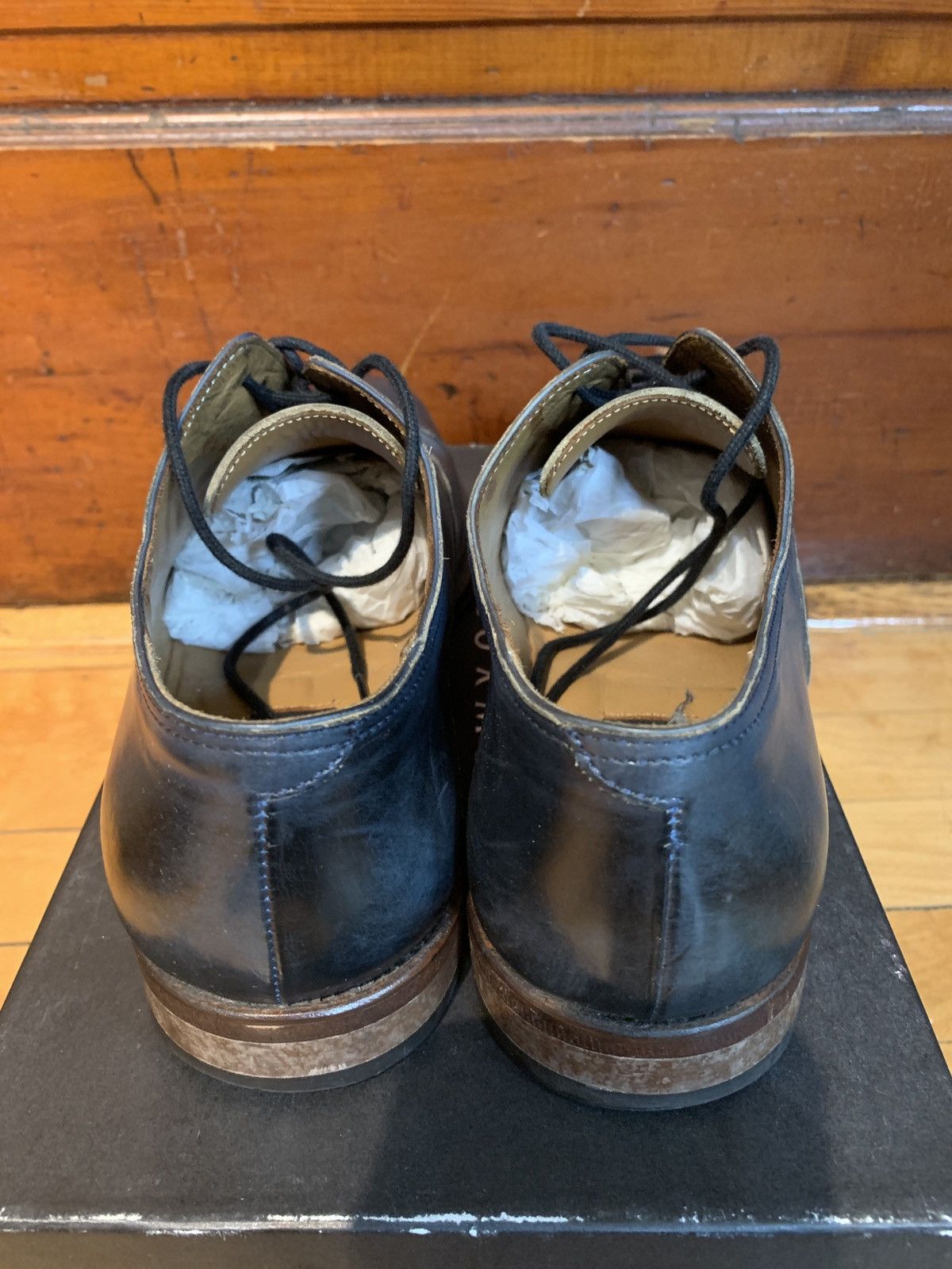 Barneys New York Barney’s New York Cap Toe Leather Dress Shoe Tamponato Blue Size US 8 / EU 41 - 6 Thumbnail