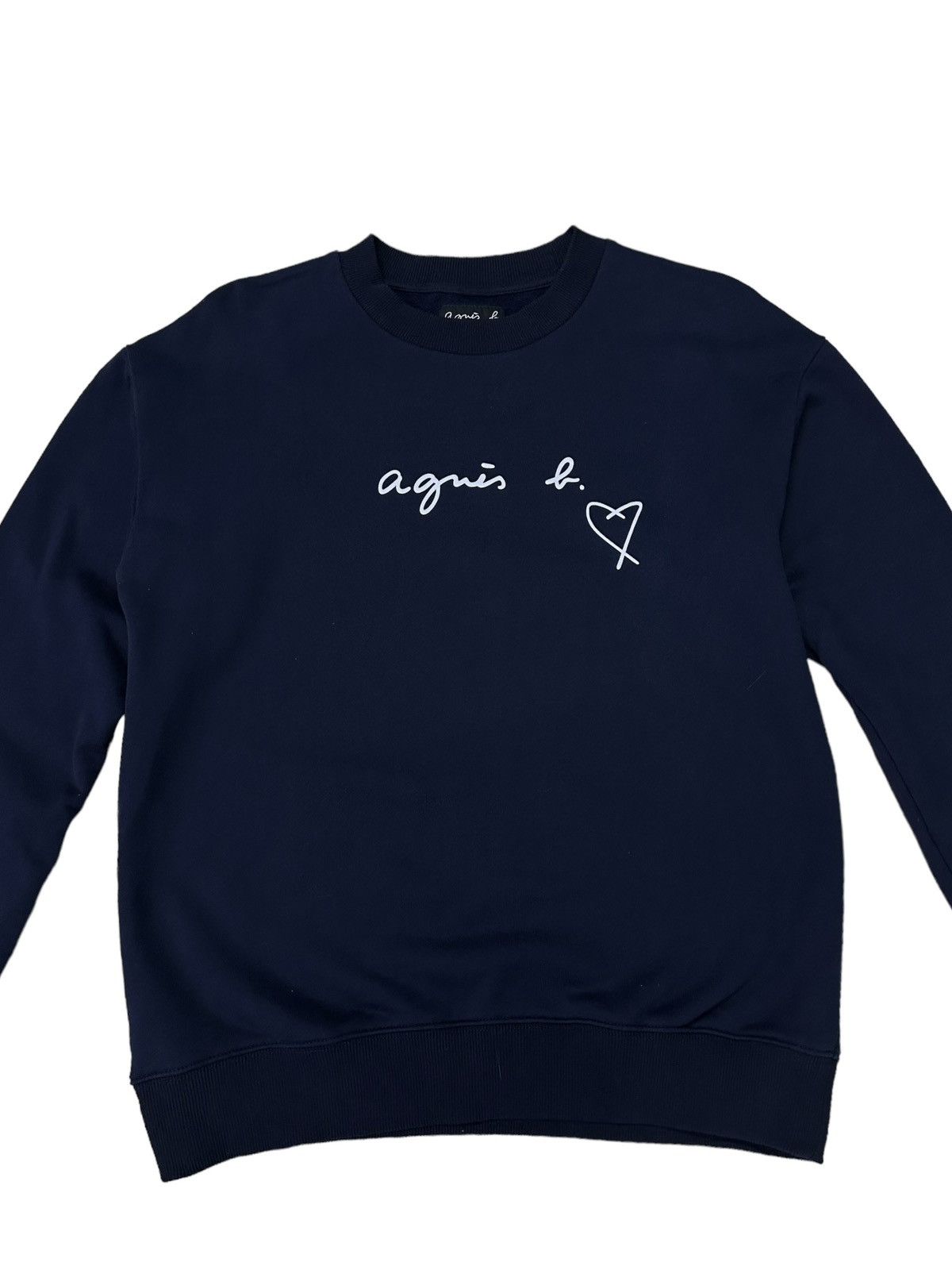 agnes b. AGNES B NAVY BLUE SPELL OUT SWETSHIRT Size US M / EU 48-50 / 2 - 2 Thumbnail