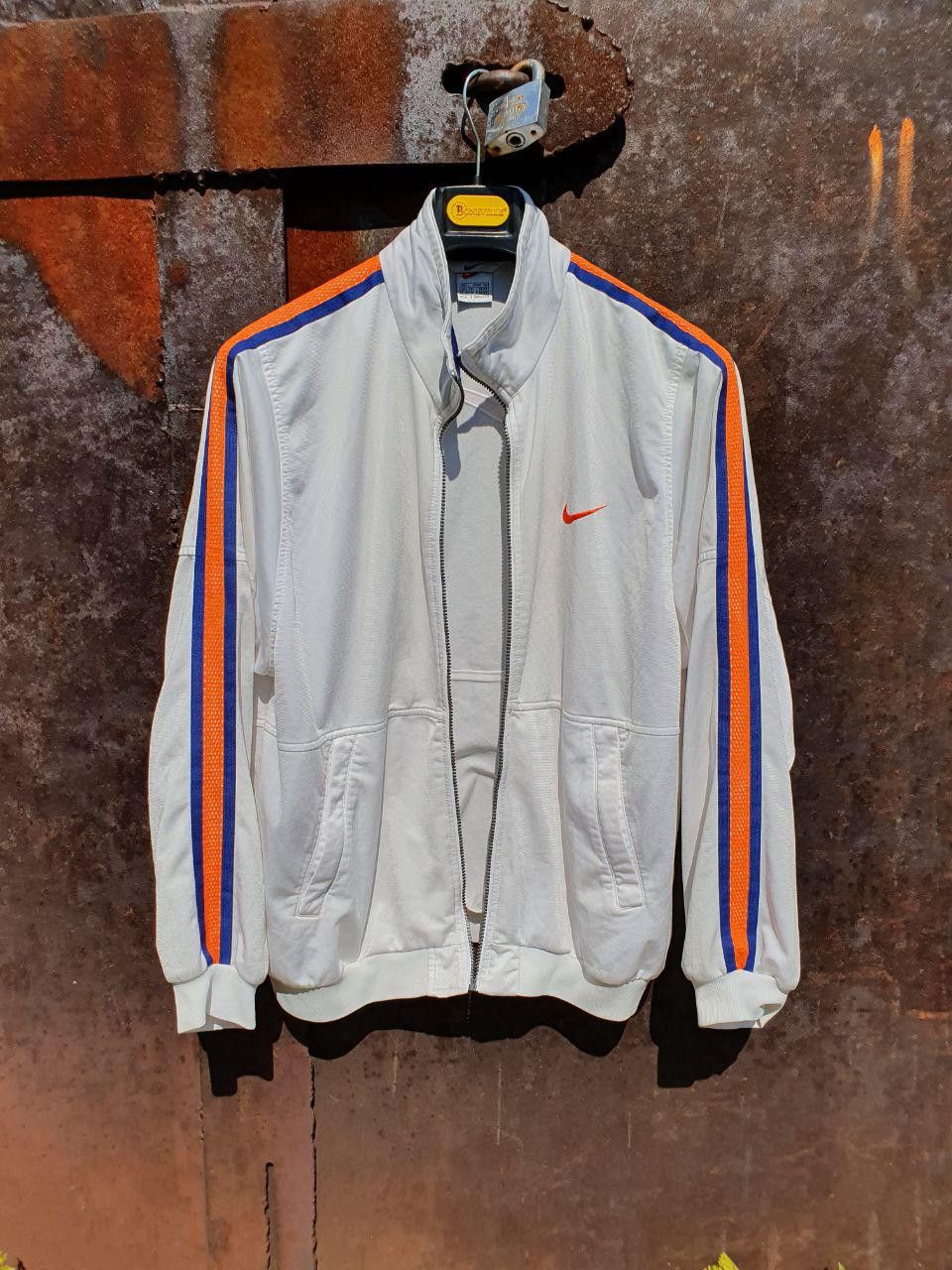 Nike × Vintage Rare Vintage White Orange Logo Light Jacket track top Size US L / EU 52-54 / 3 - 2 Thumbnail