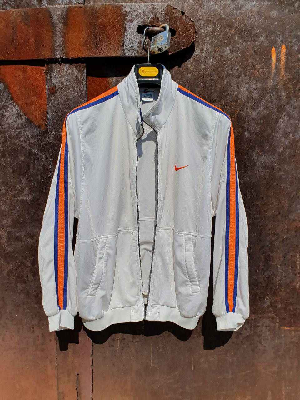 Nike × Vintage Rare Vintage White Orange Logo Light Jacket track top Size US L / EU 52-54 / 3 - 8 Thumbnail