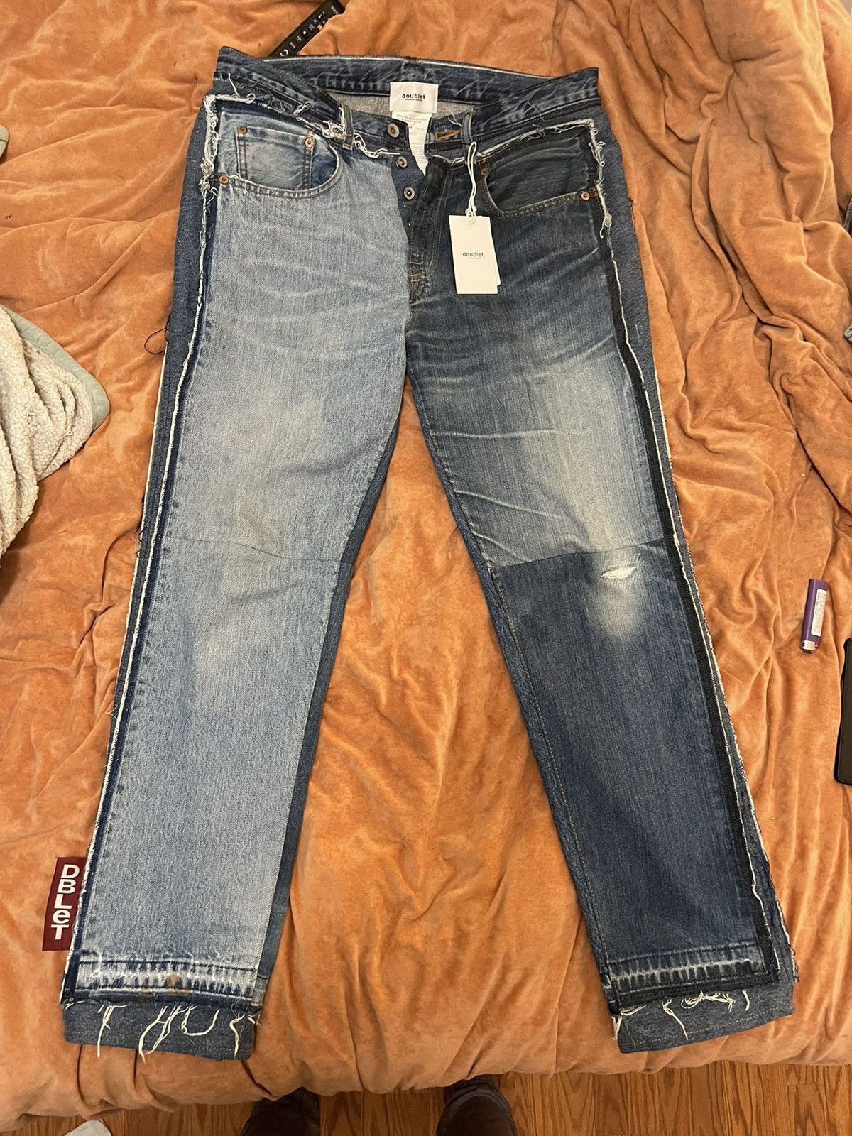 Doublet Quarter Denim Upcycle Straight Pants | Grailed