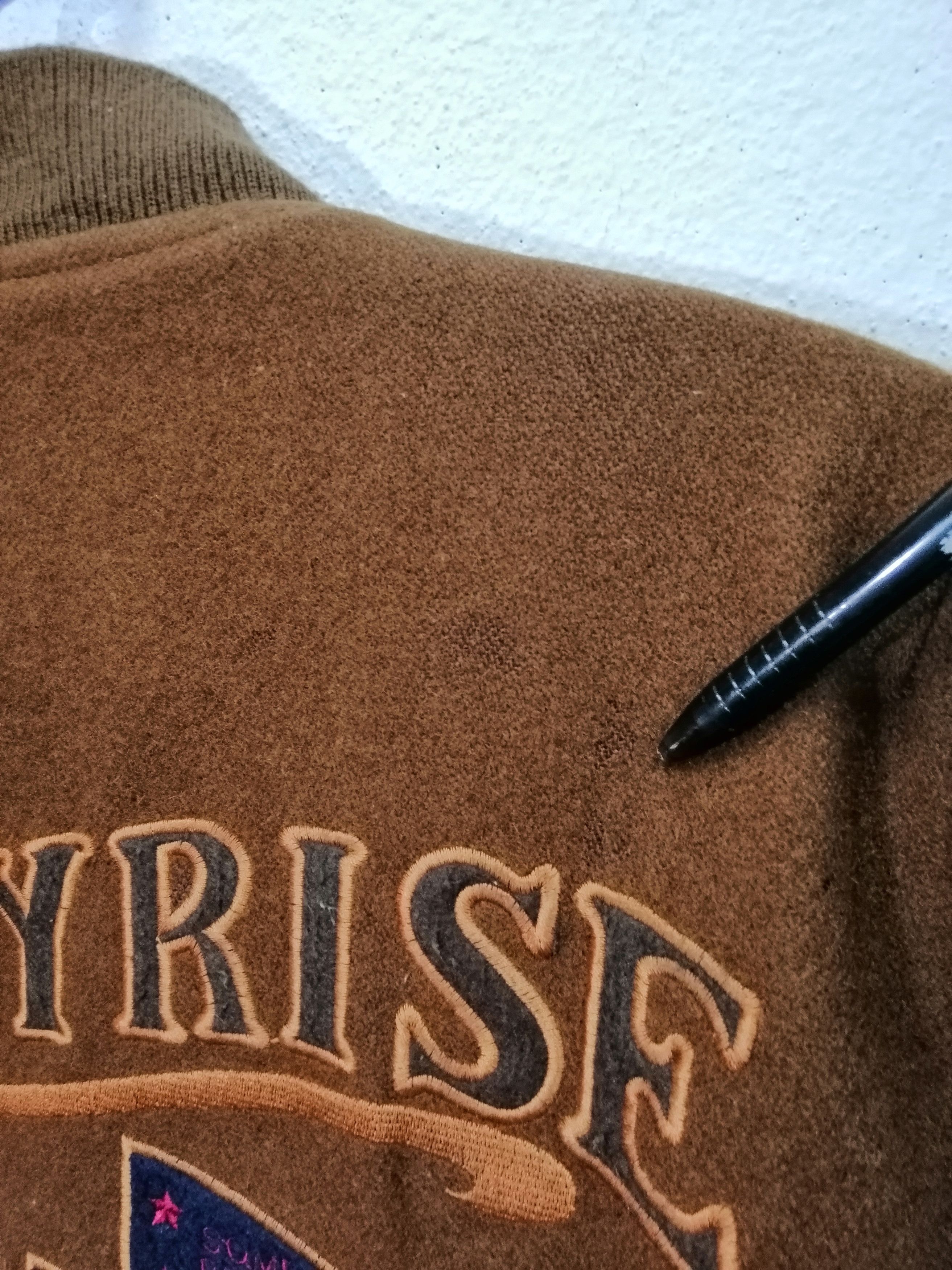 Japanese Brand × Vintage EASY RISE AMERICAN SPIRITS WOOL WITH LEATHER SLEEVE JACKET Size US L / EU 52-54 / 3 - 10 Thumbnail