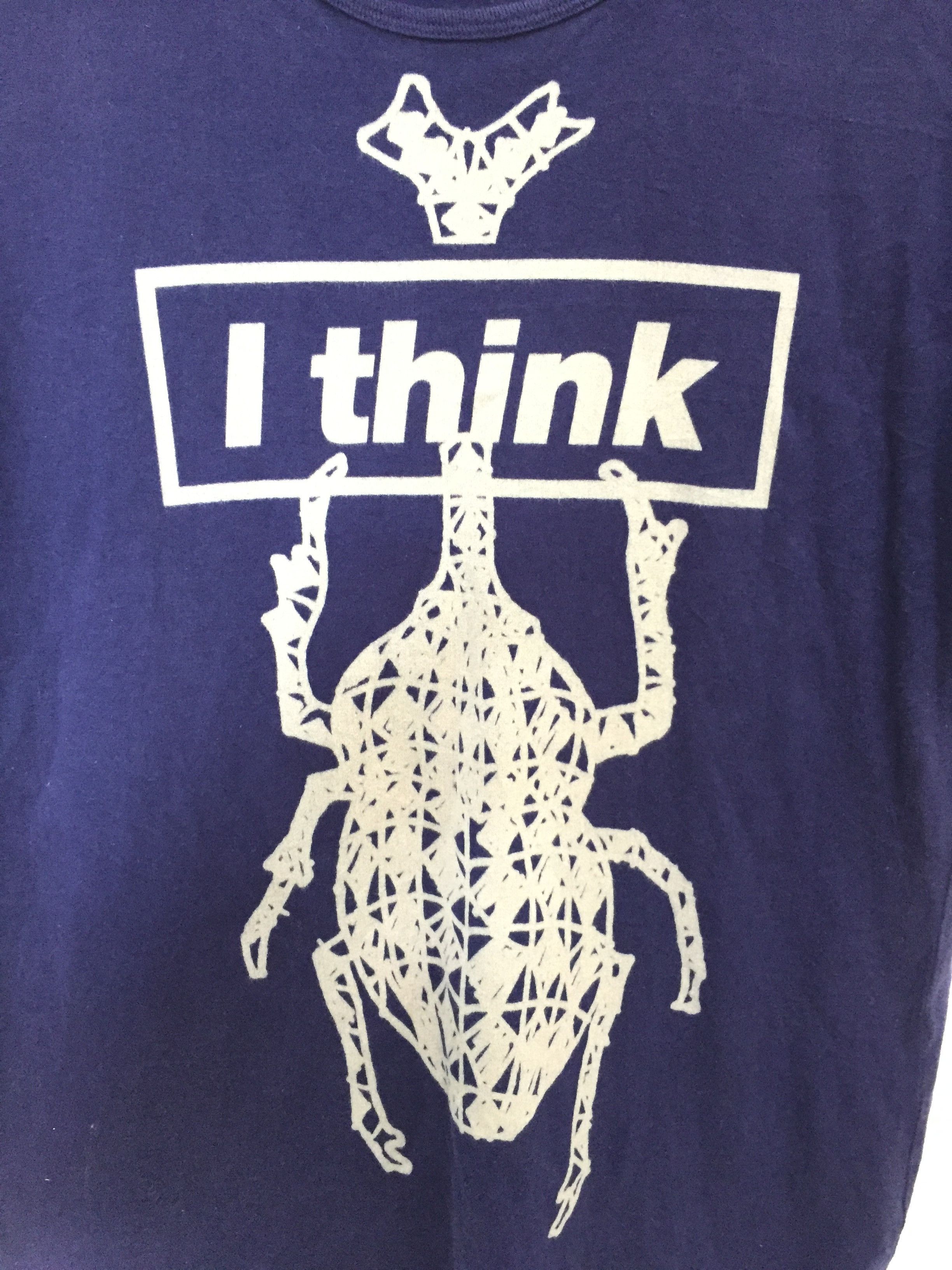Japanese Brand × SHAREEF I'm think beetle wide neck tee Size US M / EU 48-50 / 2 - 2 Thumbnail