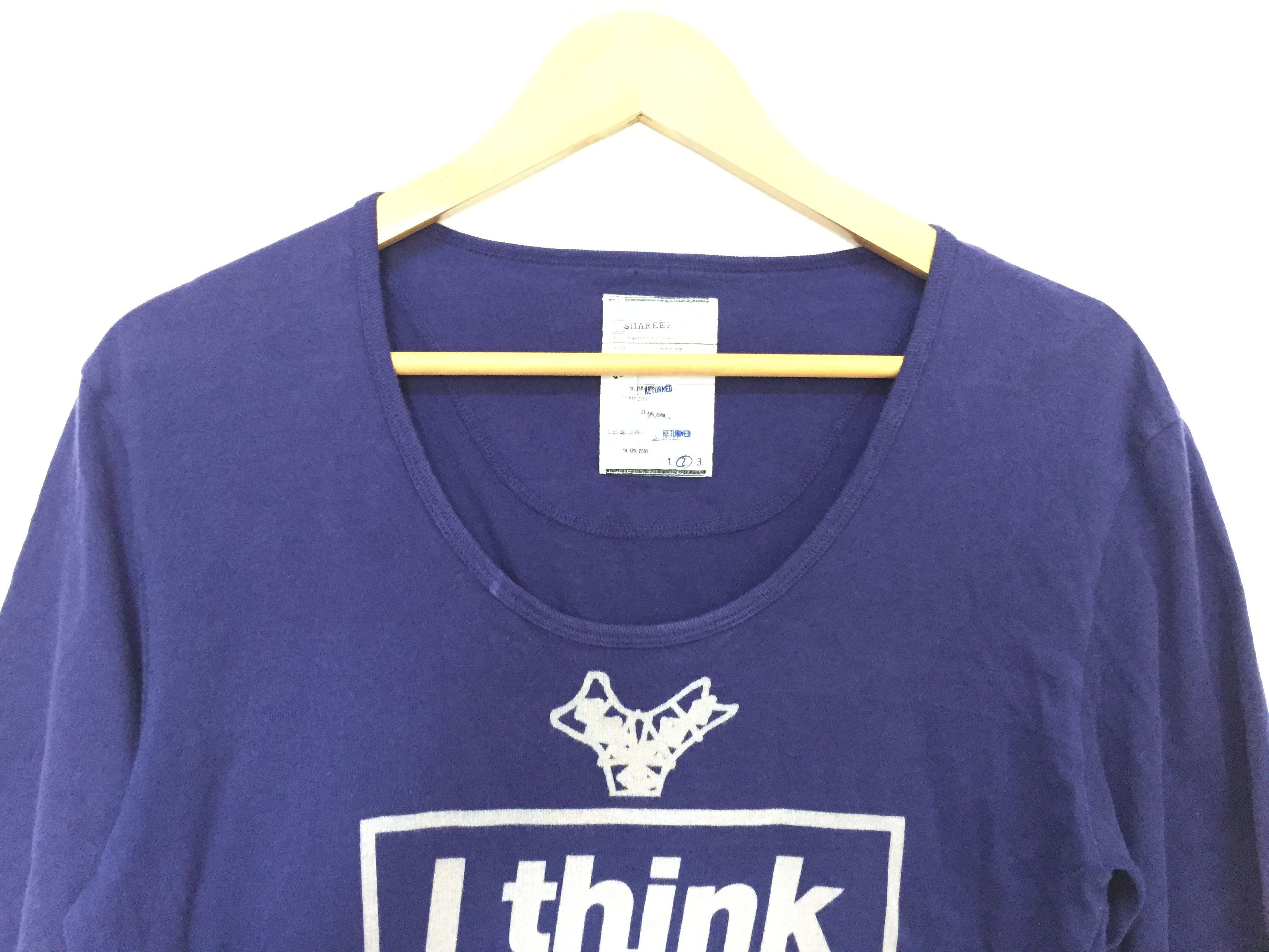 Japanese Brand × SHAREEF I'm think beetle wide neck tee Size US M / EU 48-50 / 2 - 5 Thumbnail