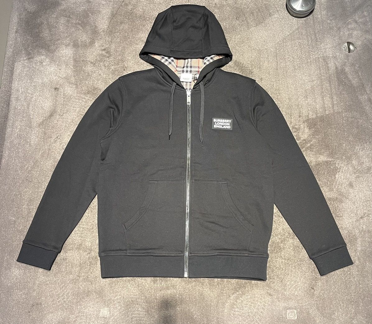 Burberry Burberry Hove Mesh Vintage Check Zip Up Hoodie