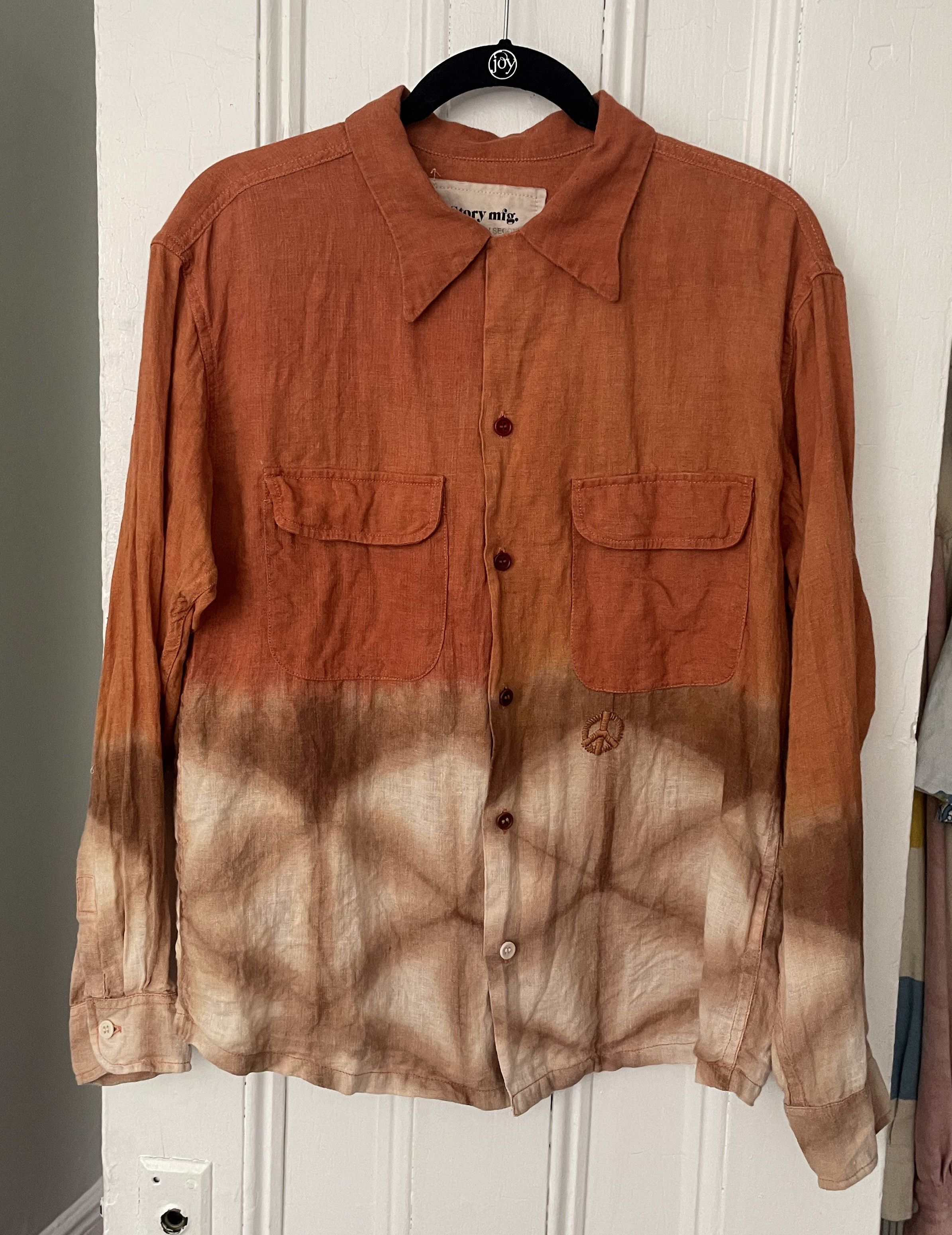 Story Mfg. SNACK SHIRT - LINEN EARTH CLAMP - STORY MFG - S Size US S / EU 44-46 / 1 - 1 Thumbnail