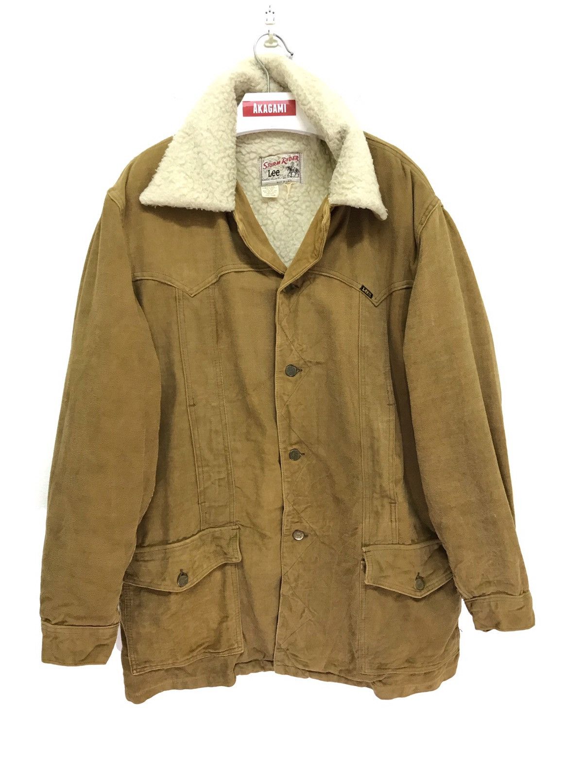 Lee Moleskin Vtg Rare 70s Lee Storm Rider Sherpa Jacket 6🟩0 Size US L / EU 52-54 / 3 - 2 Thumbnail