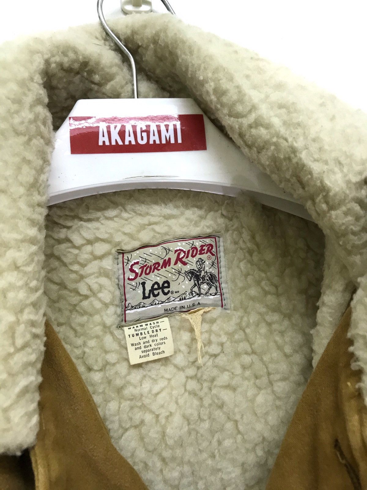 Lee Moleskin Vtg Rare 70s Lee Storm Rider Sherpa Jacket 6🟩0 Size US L / EU 52-54 / 3 - 6 Thumbnail
