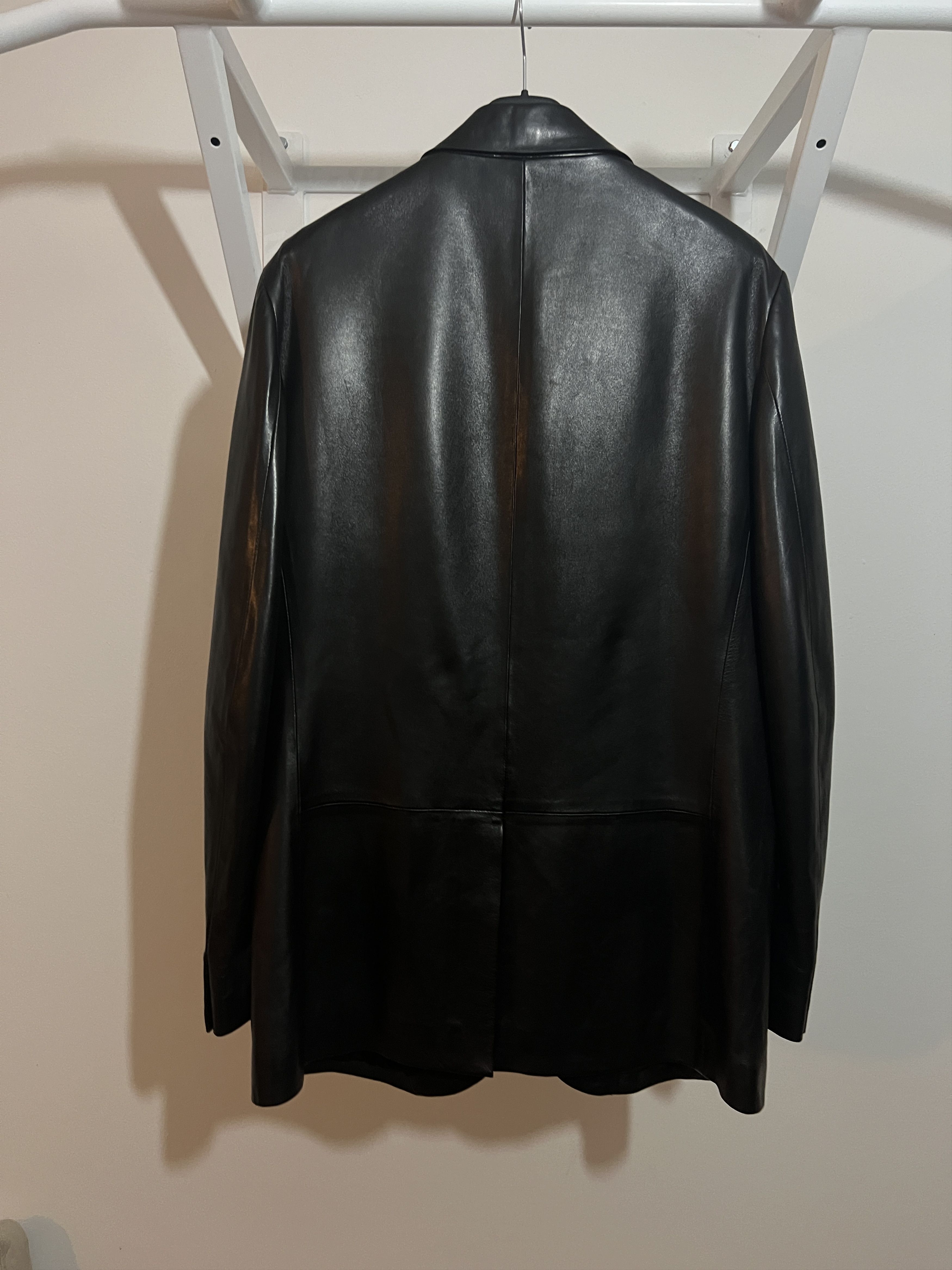 Helmut Lang 99/00 Calfskin Leather blazer Size US M / EU 48-50 / 2 - 2 Thumbnail