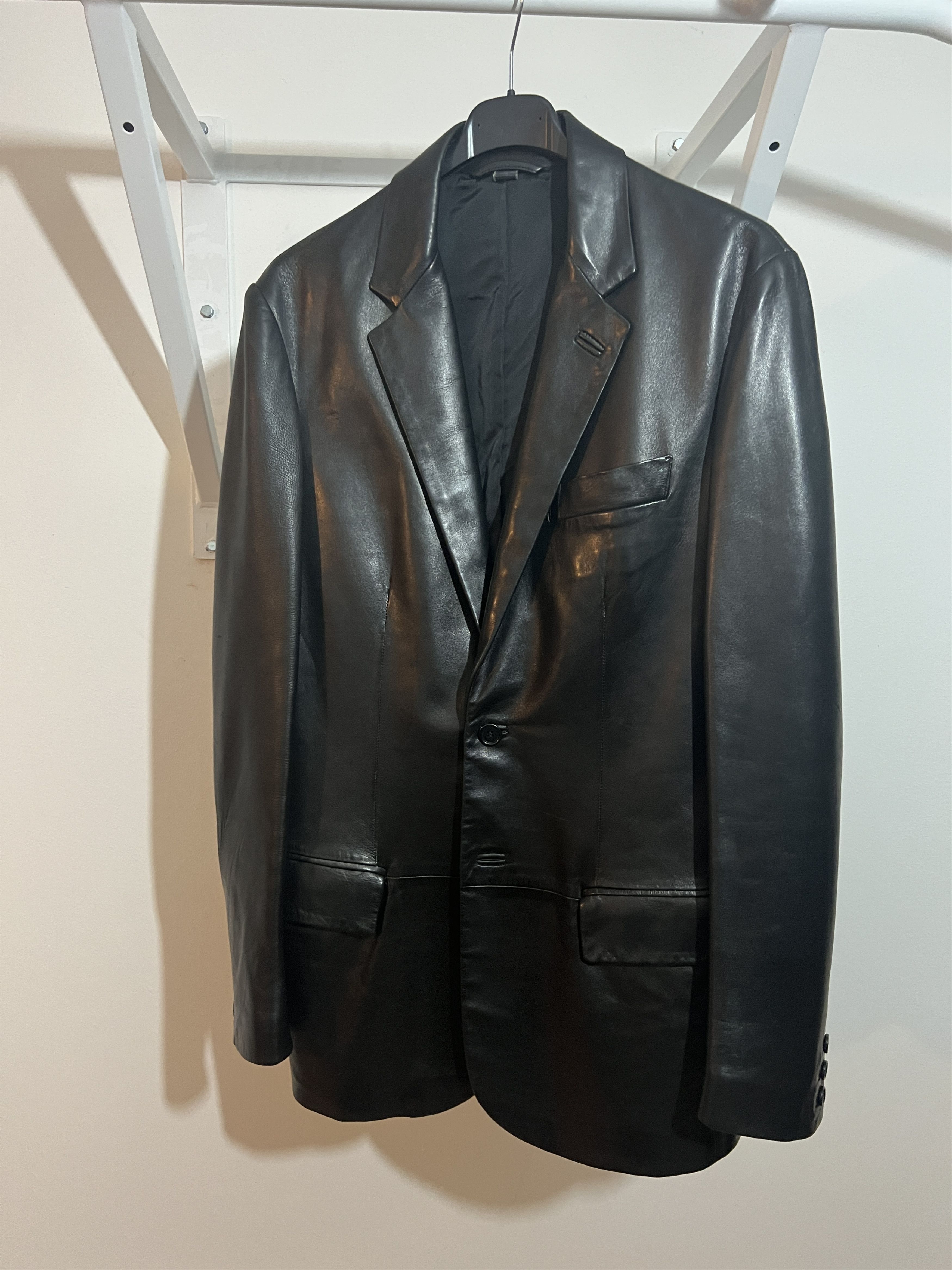 Helmut Lang 99/00 Calfskin Leather blazer Size US M / EU 48-50 / 2 - 9 Thumbnail