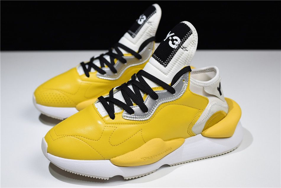 Y-3 Kaiwa Sneakers in Yellow/White Colorway