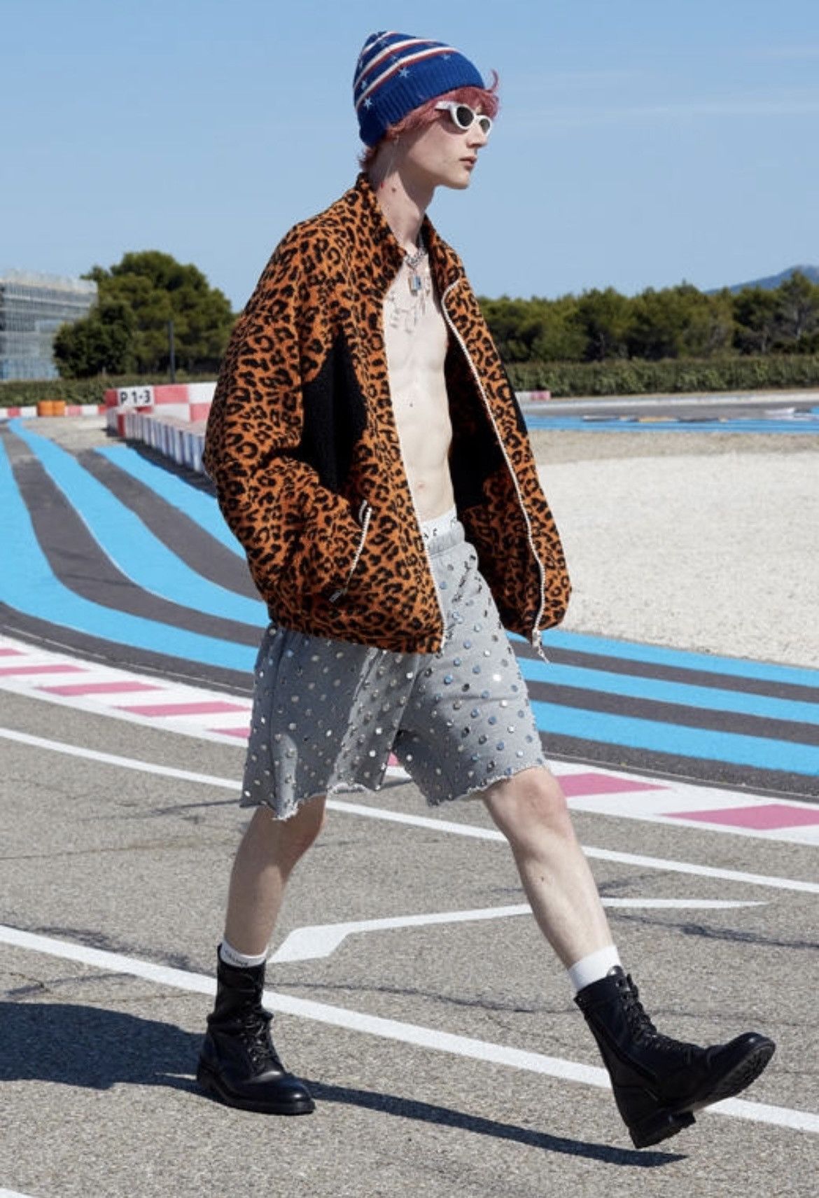 image of Celine x Hedi Slimane Sold Out Dancing Kid By Hedi Slimane Runway Leopard Jacket (Size XL)