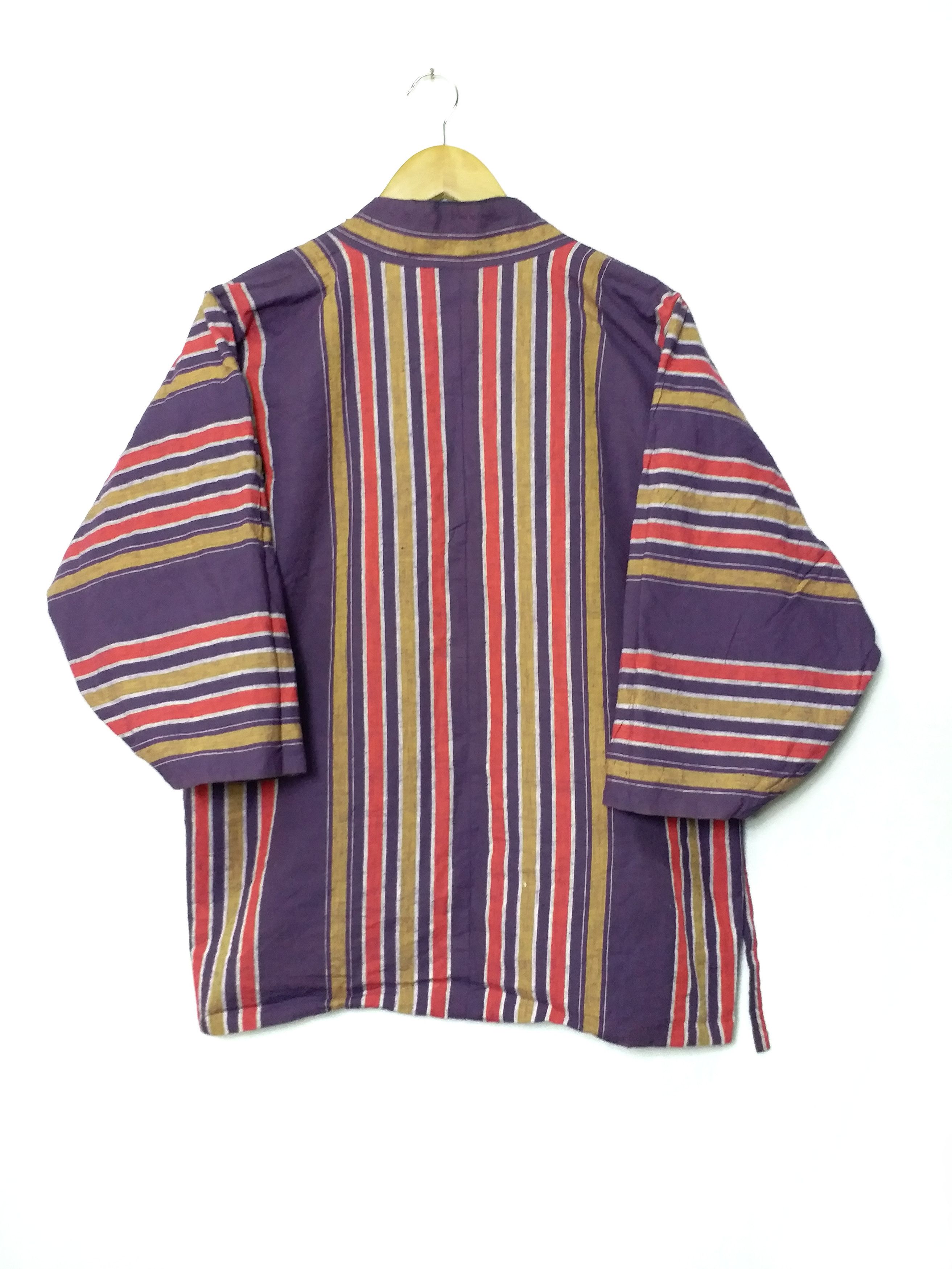 Indigo Stripes Reversible Kendo Jacket Kimono Japanese Style M Size US M / EU 48-50 / 2 - 3 Thumbnail