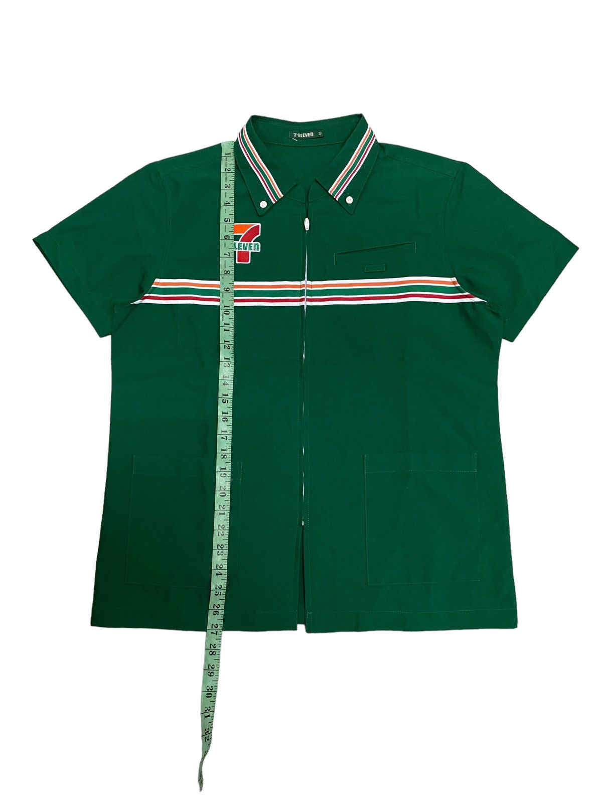Japanese Brand × Vintage Offer‼️Vintage 7 Eleven Uniform Workers Zipper Shirt Size US M / EU 48-50 / 2 - 10 Thumbnail