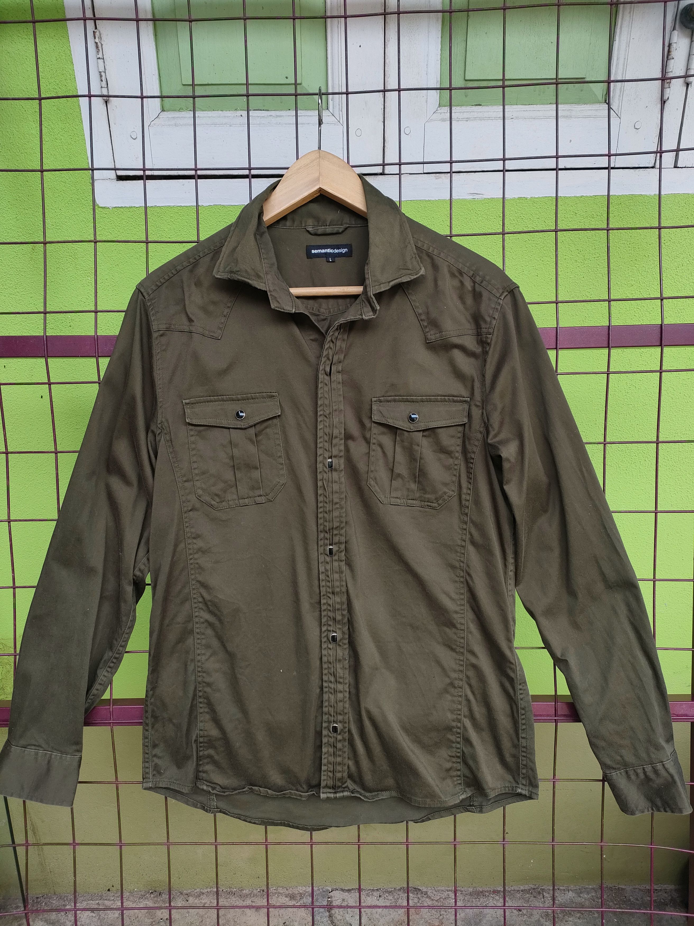 Japanese Brand Semantic Design Snap Button Ups Size US L / EU 52-54 / 3 - 1 Thumbnail