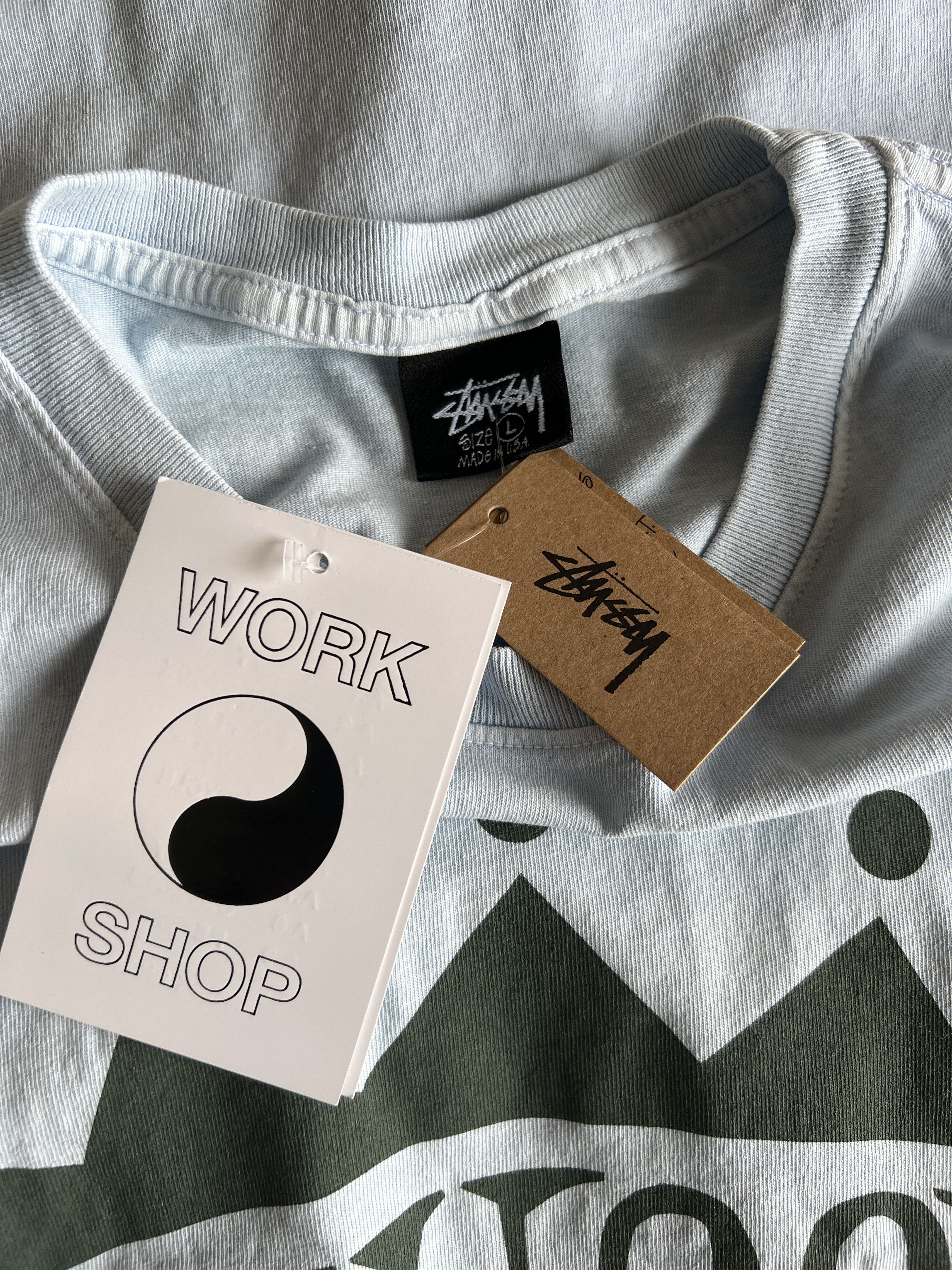Our Legacy × Stussy Stussy Our Legacy Work Shop King Size Garment Dyed Tee Size US L / EU 52-54 / 3 - 4 Thumbnail